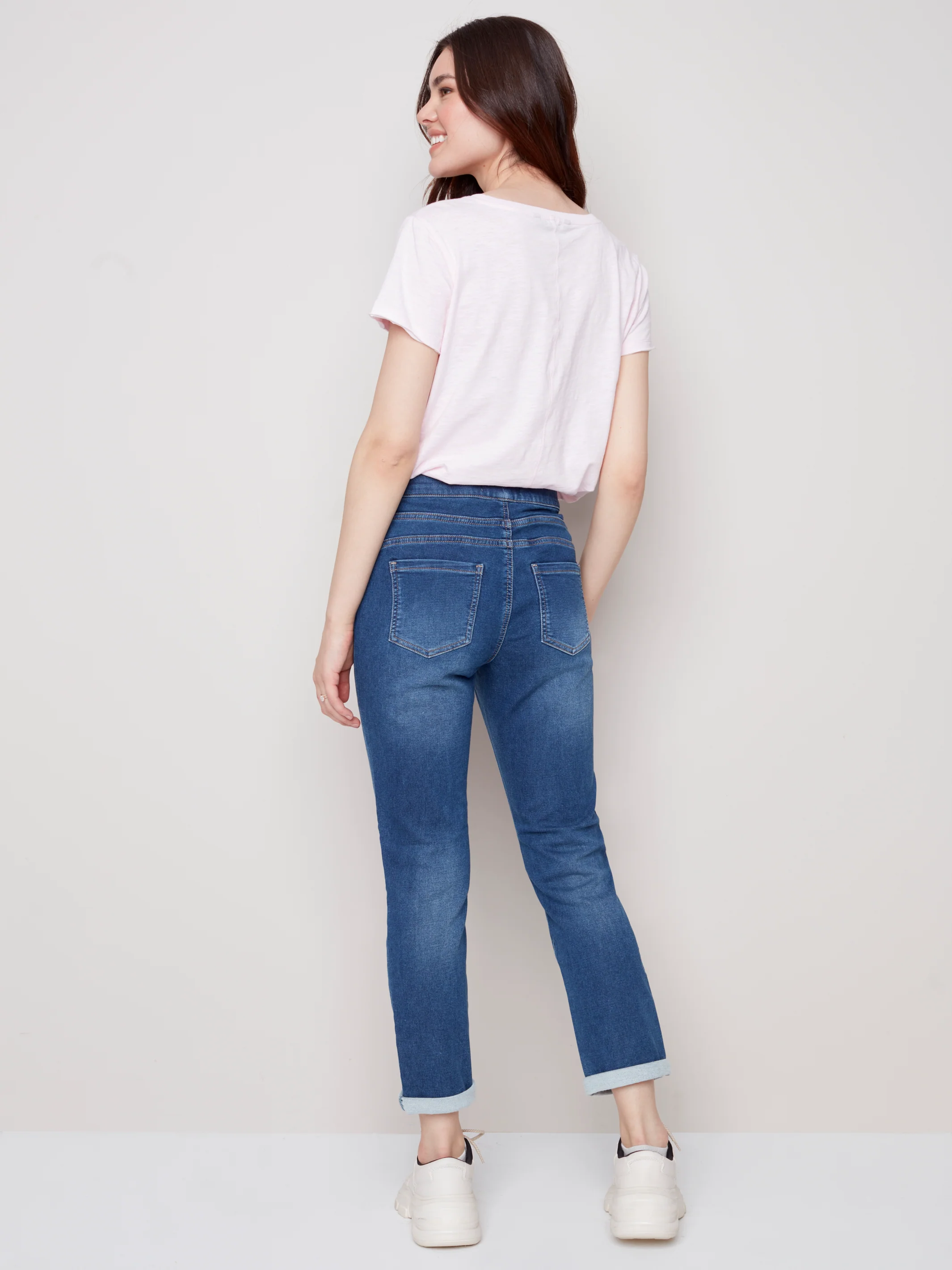 Charlie B - C5347S -293B-Pants Indigo - Image 4