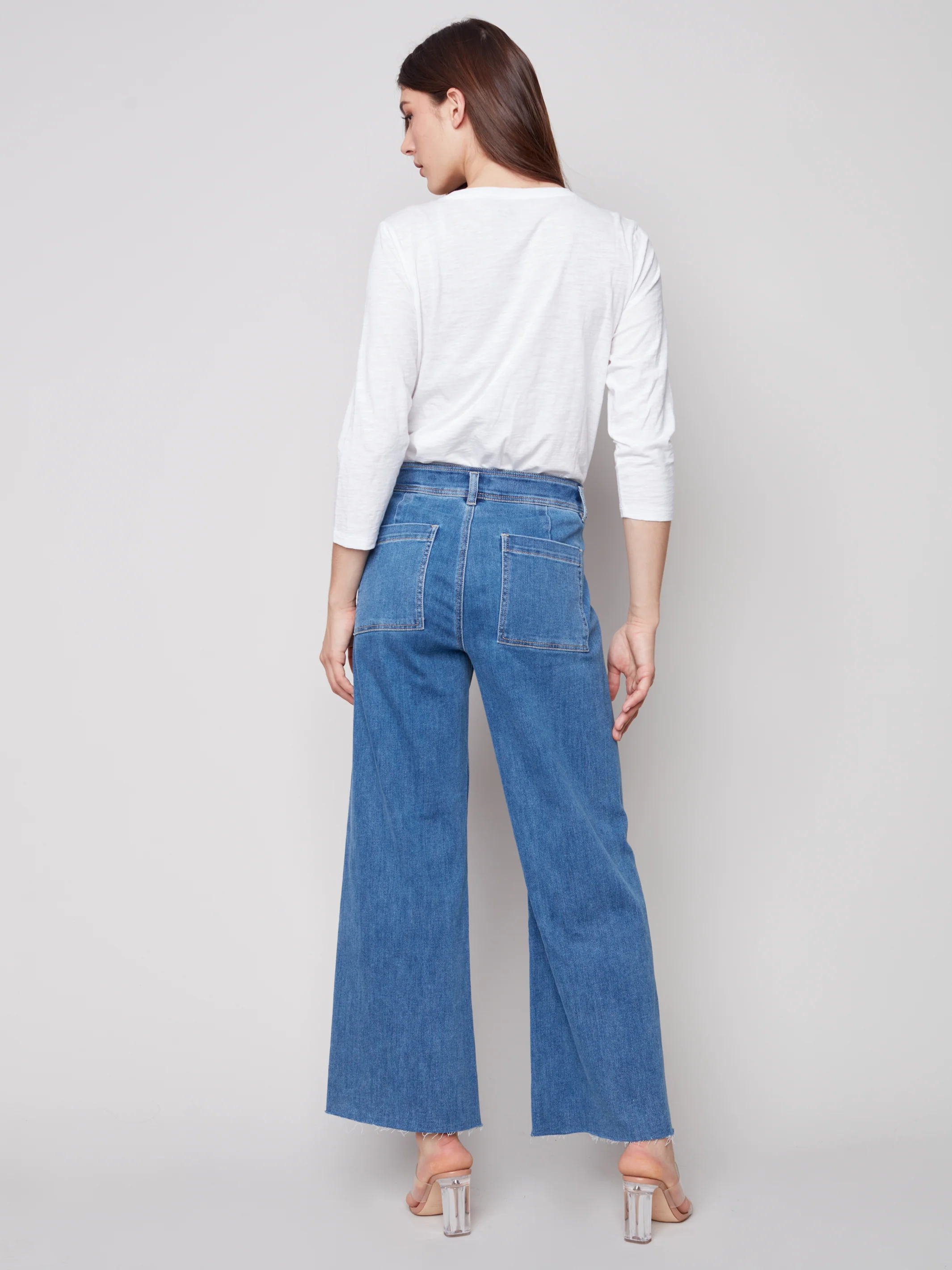 Charlie B -C5400-568B-Denim Pant -Medium Blue - Image 3