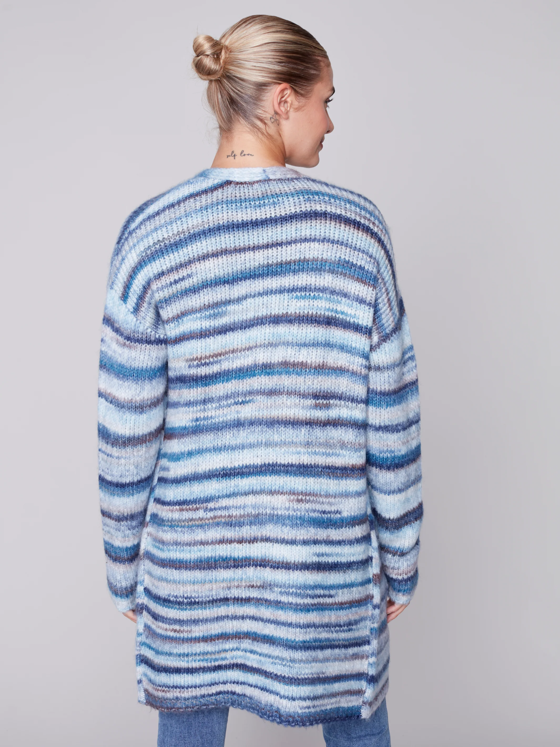 Charlie B -C2438-668B-Cardigan-Denim - Image 3