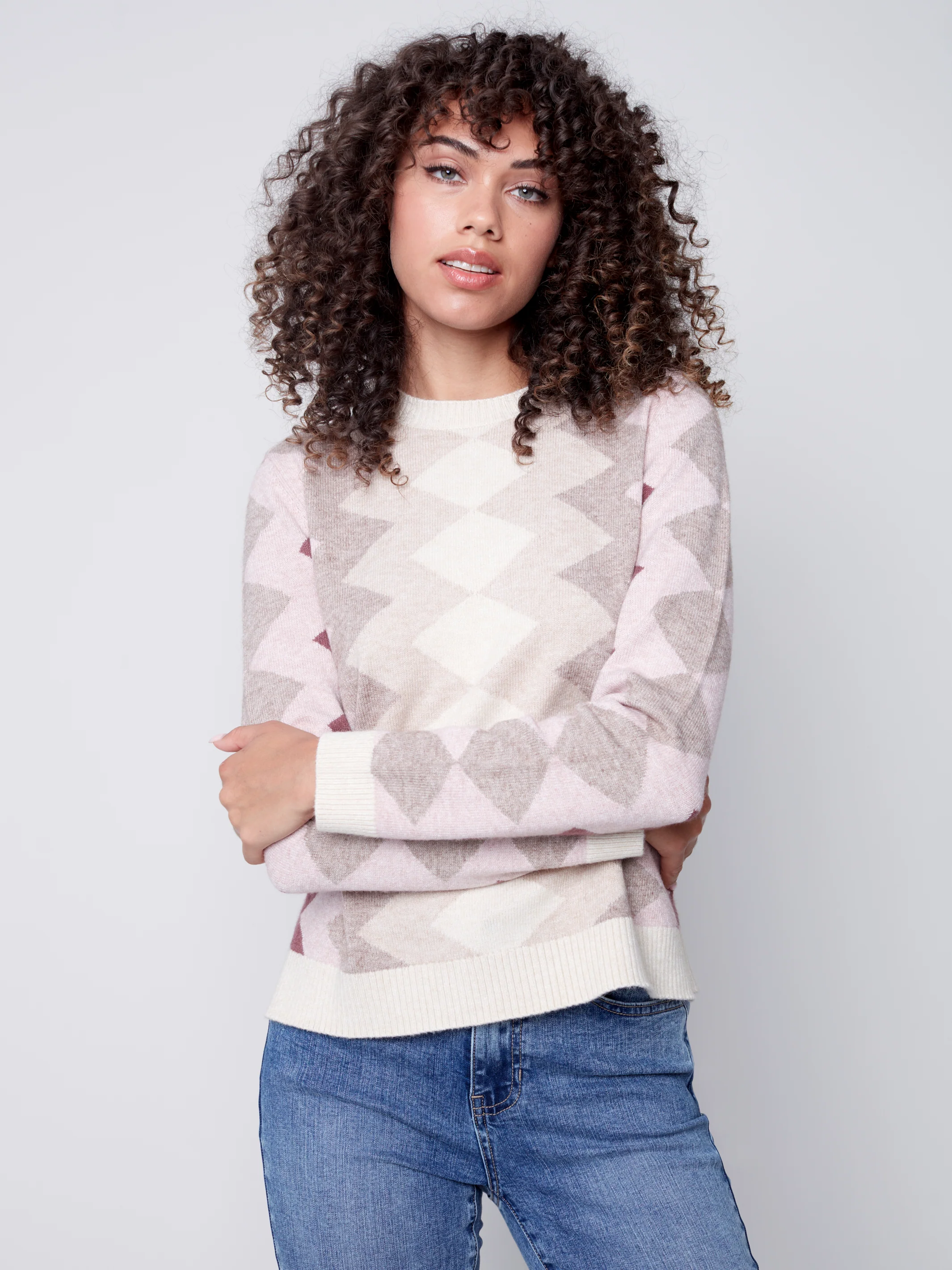 Charlie B -C2520-974A-Sweater- Powder - Image 3