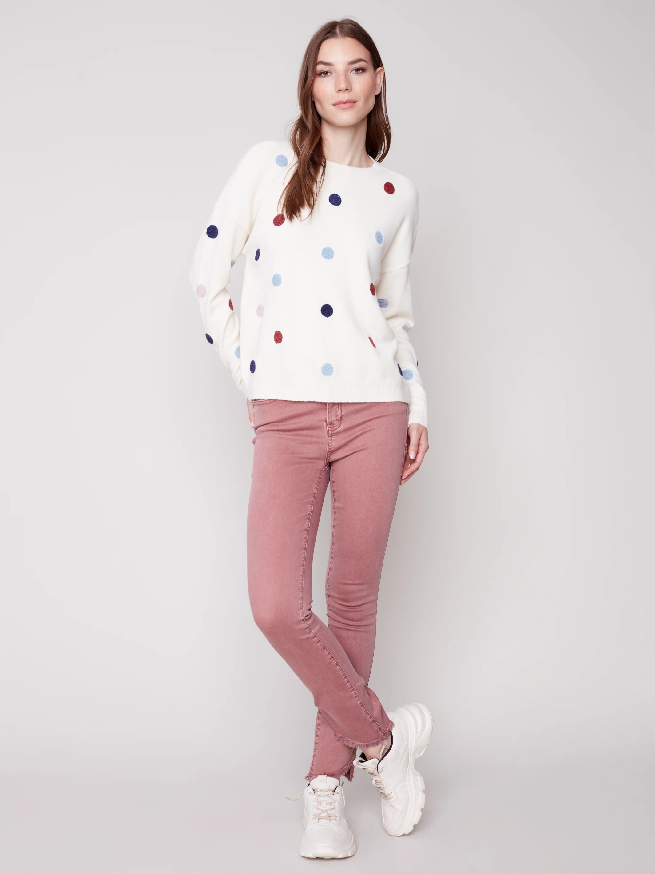 Charlie B -C2526D-736A-Pull Over-Ecru
