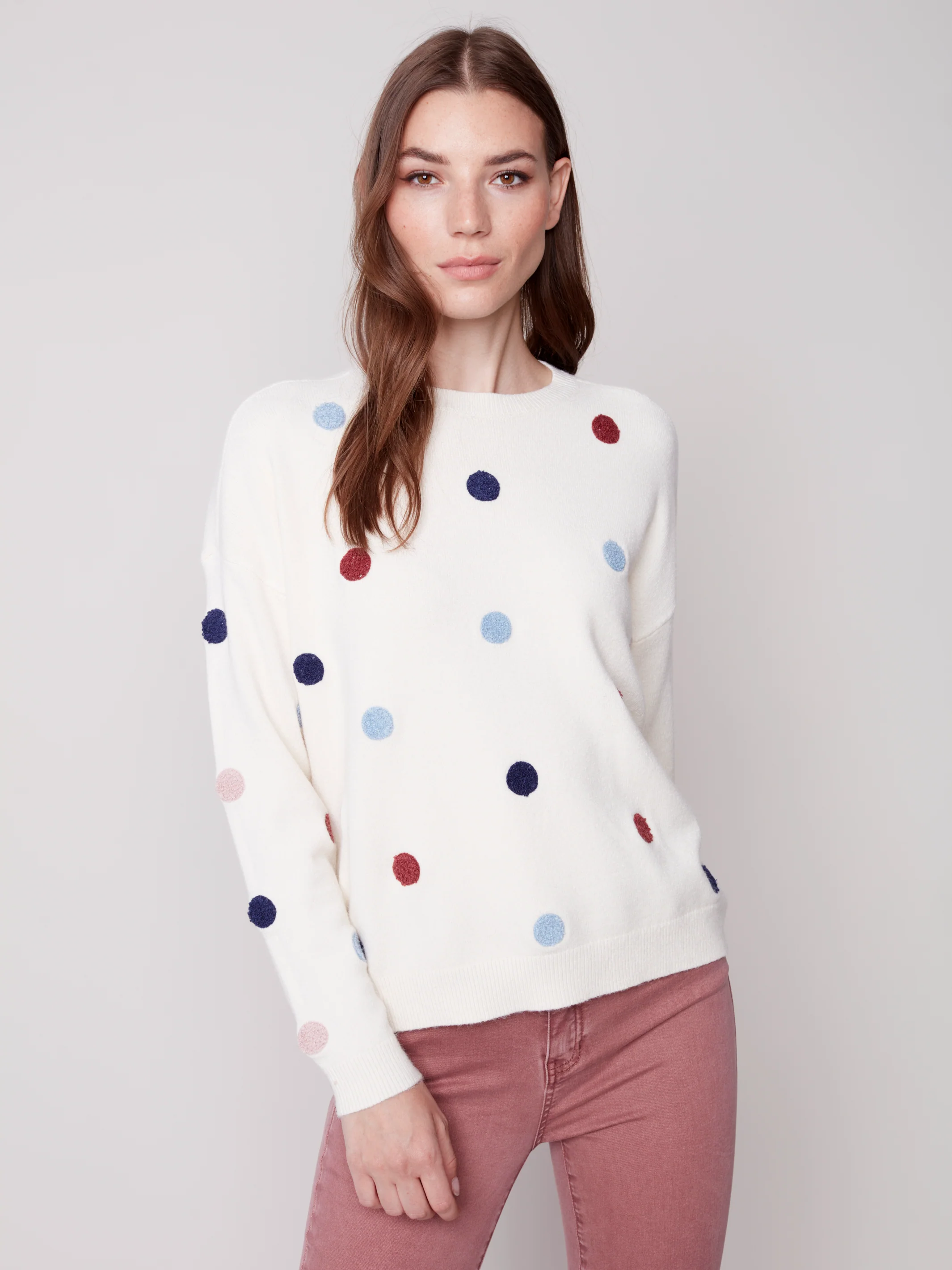 Charlie B -C2526D-736A-Pull Over-Ecru - Image 2