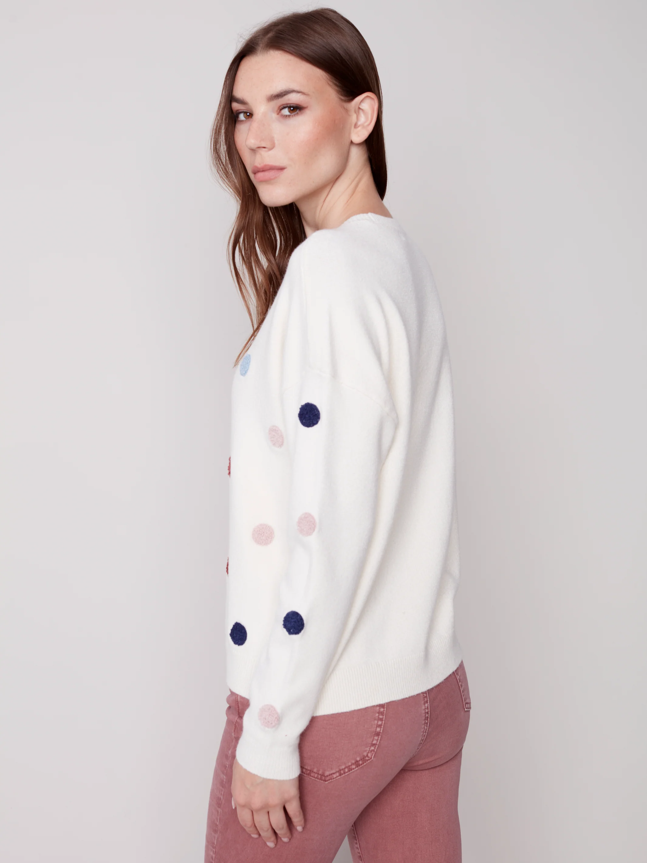 Charlie B -C2526D-736A-Pull Over-Ecru - Image 3