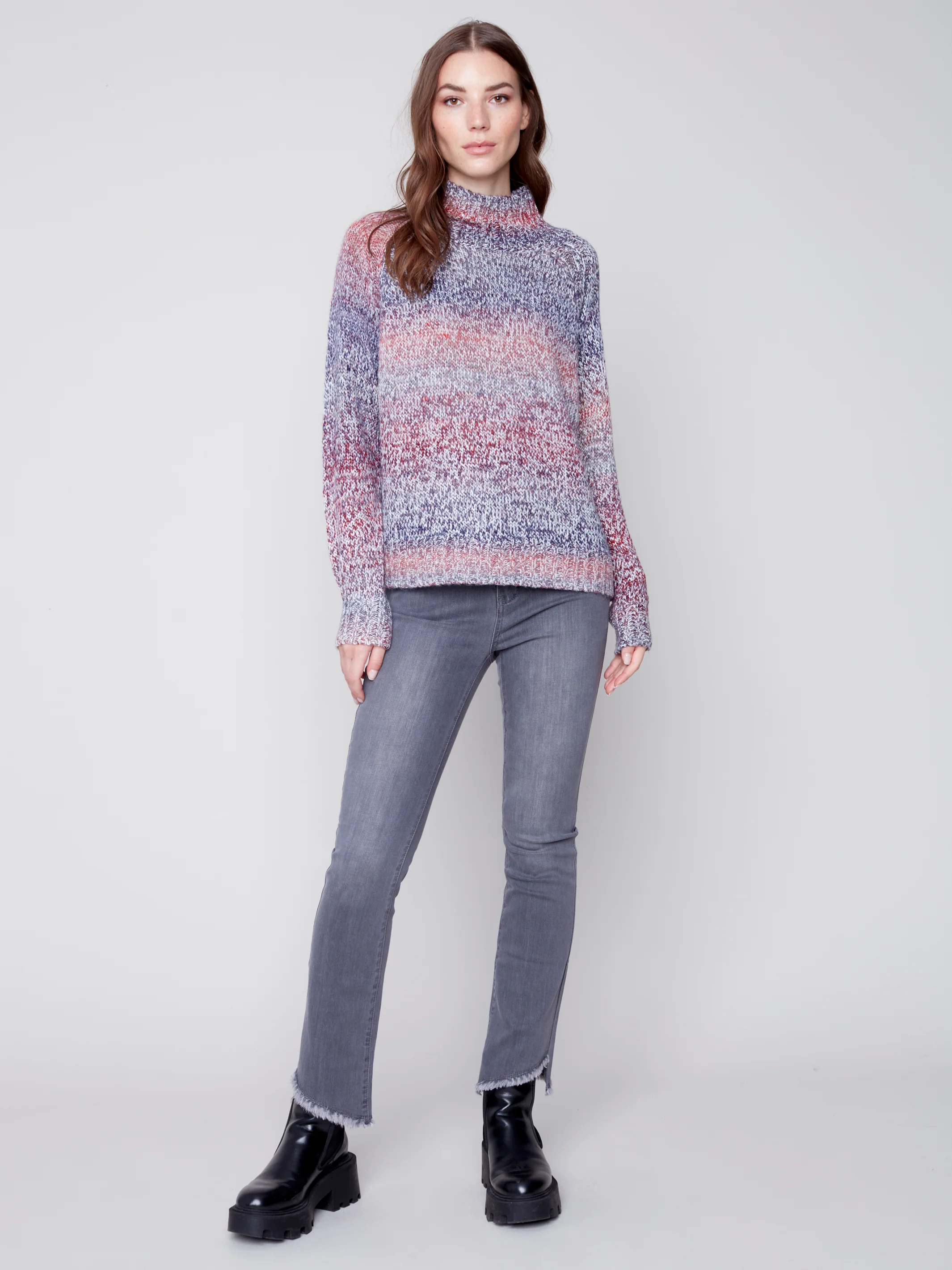 Charlie B -C2552-643B-Yarn Sweater-Multicolor