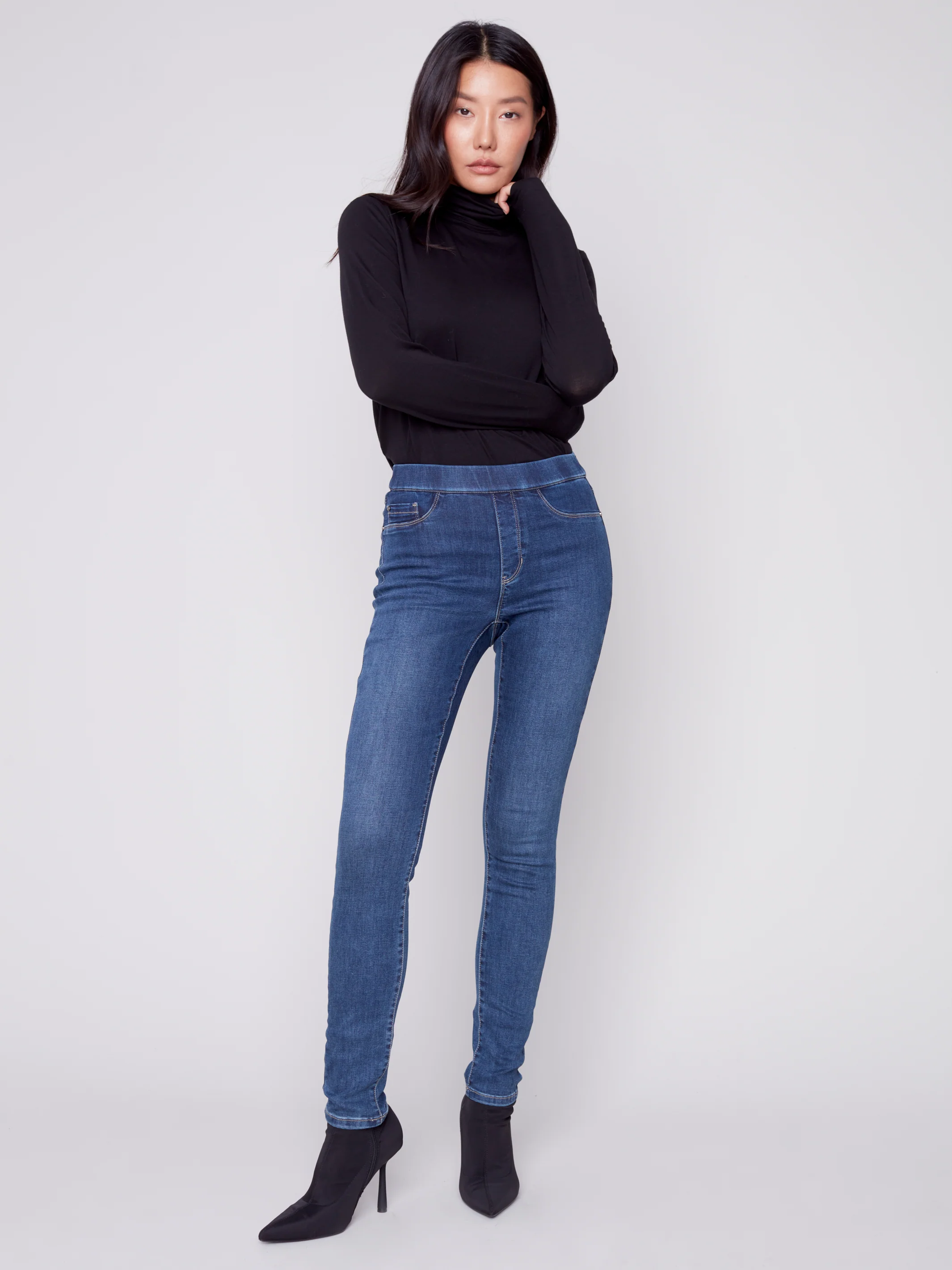 Charlie B -C5125S-991A-Denim Pants-Indigo - Image 4