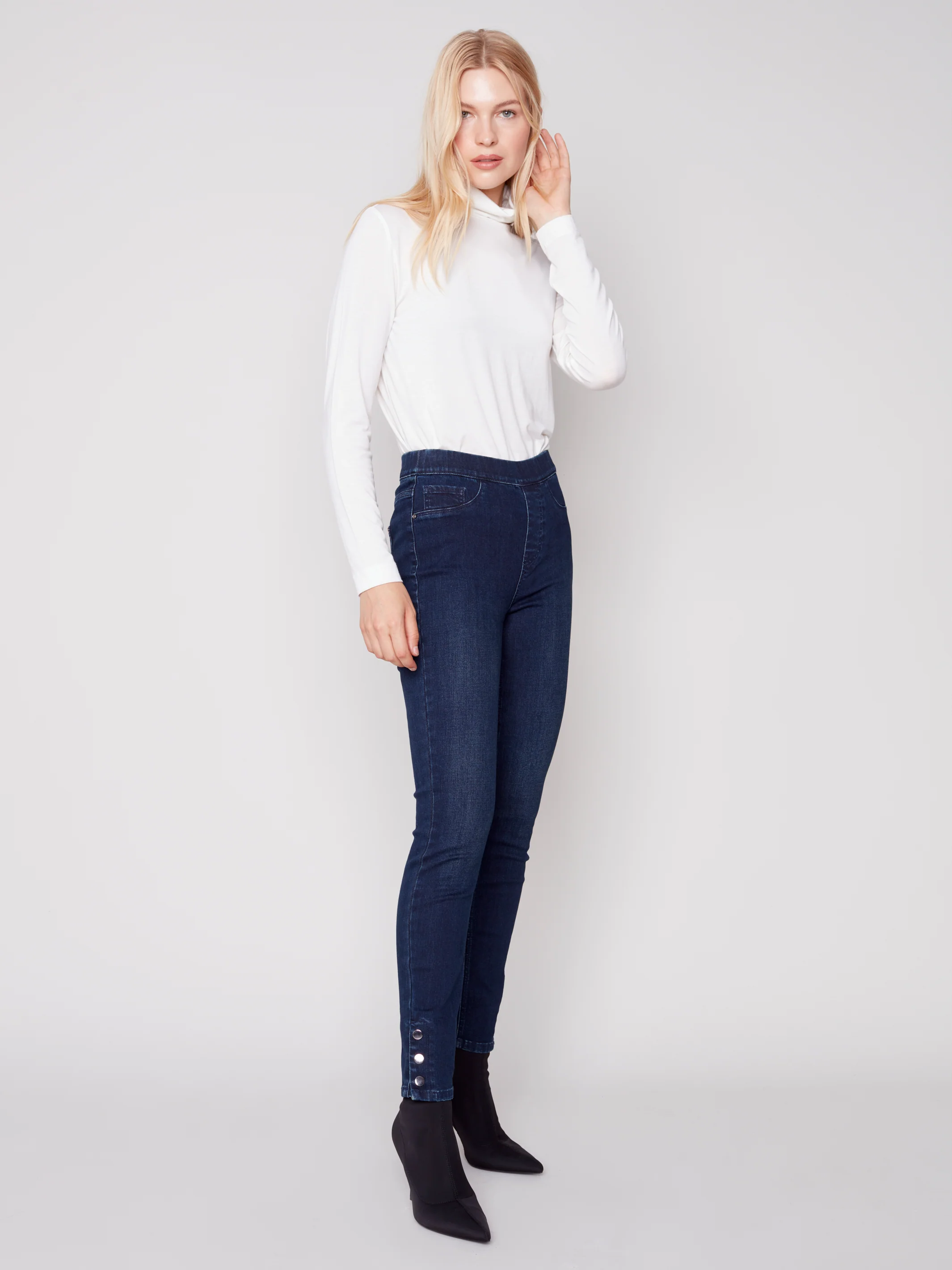 Charlie B -C5302RR-431A-Denim Pant-Blue/Black - Image 2