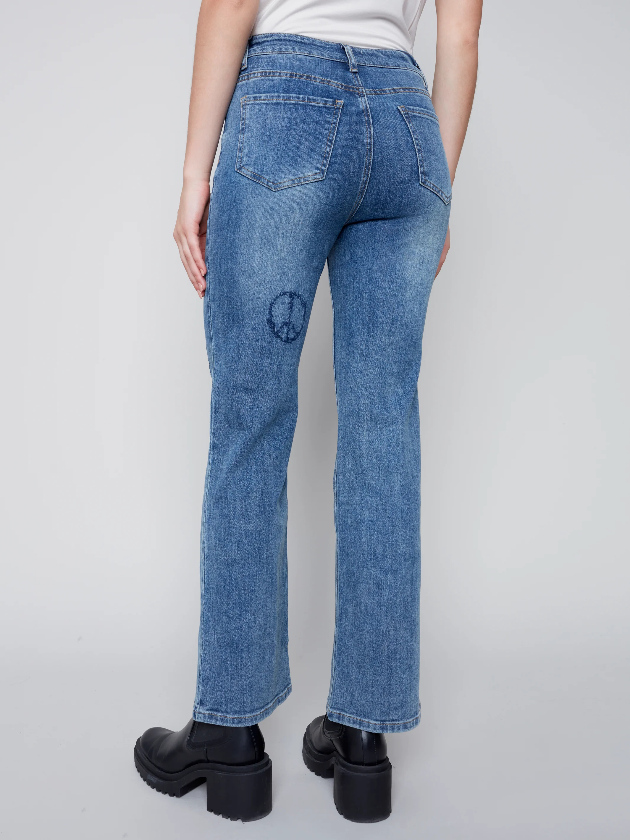Charlie B -C5434-301B-Jean Pant-Medium Blue - Image 5
