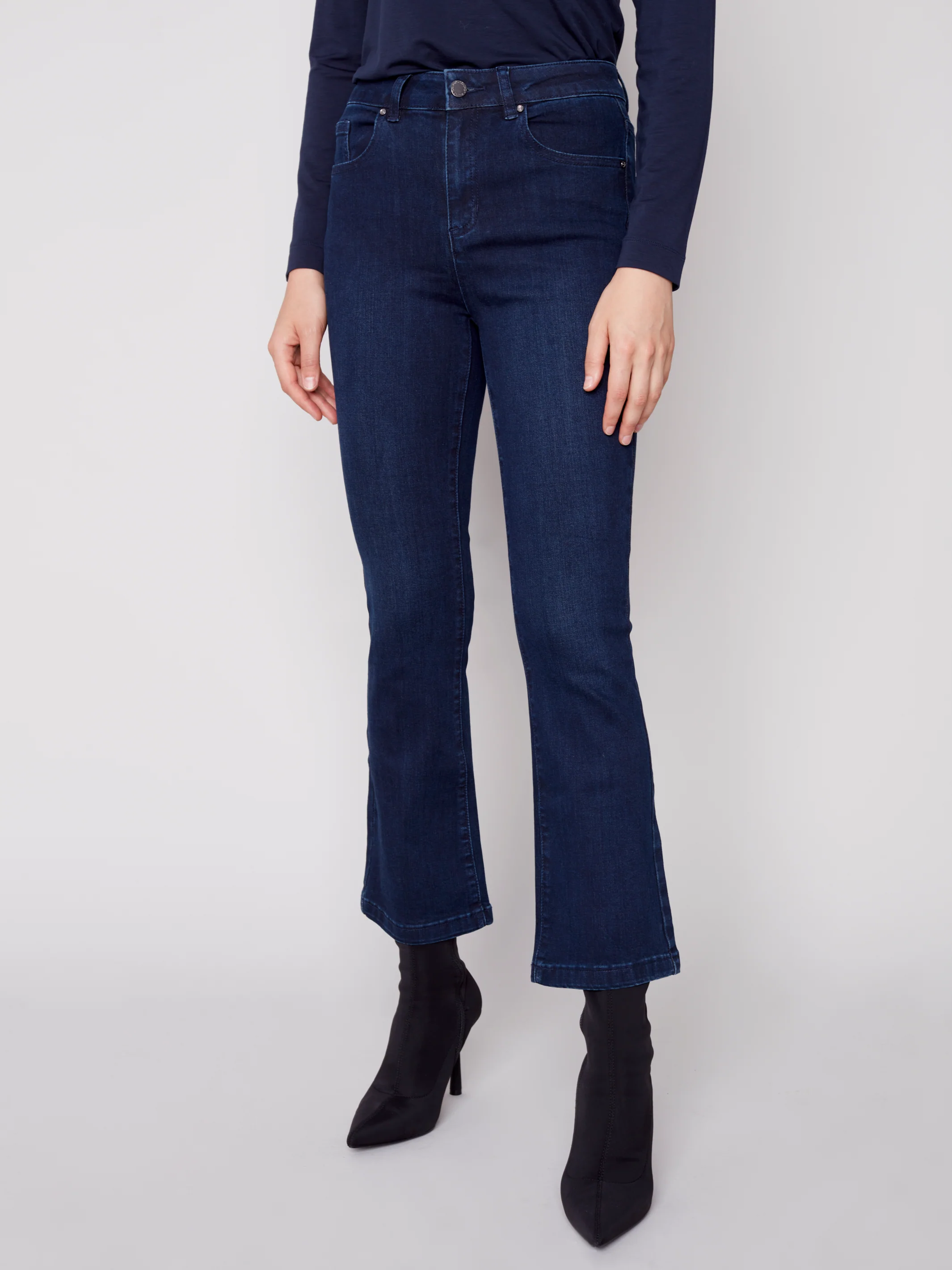 Charlie B -C5443-431A-Stretch Denim Pant-Blue/Black - Image 4