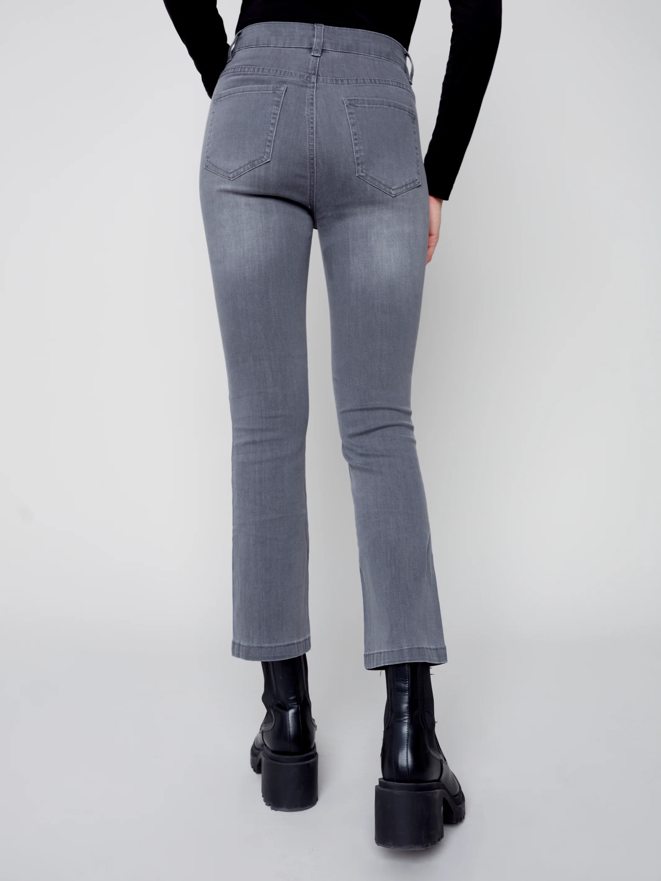 Charlie B -C5443-551A-Denim Pant-Medium Grey - Image 4