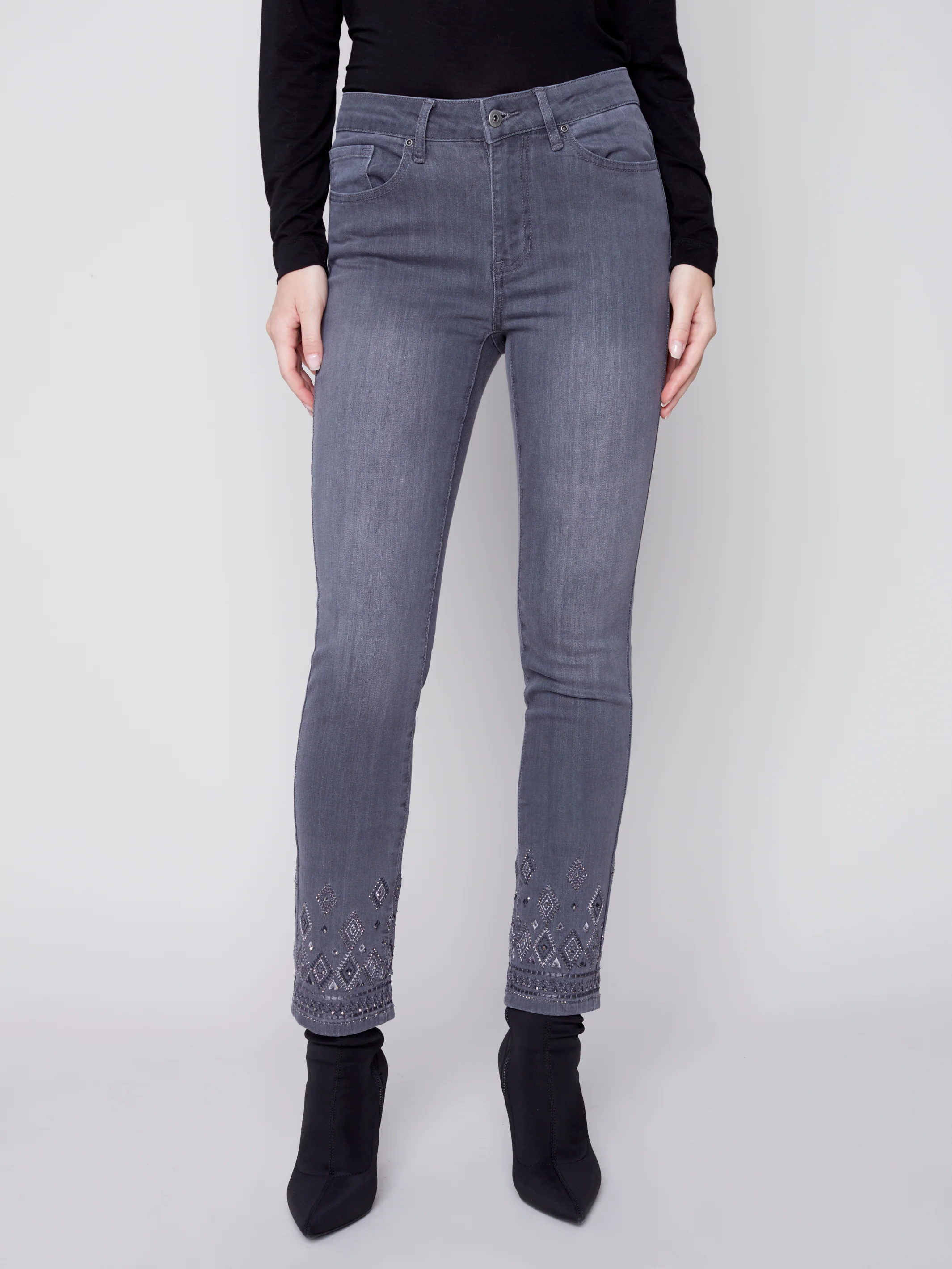 Charlie B -C5450-551A-Jeans-Medium Grey - Image 3