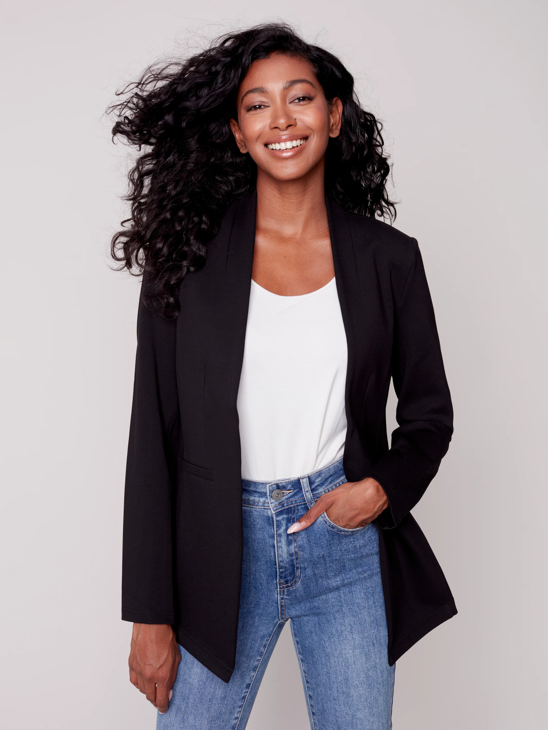 Charlie B -C6275-633B-Blazer-Black - Image 2
