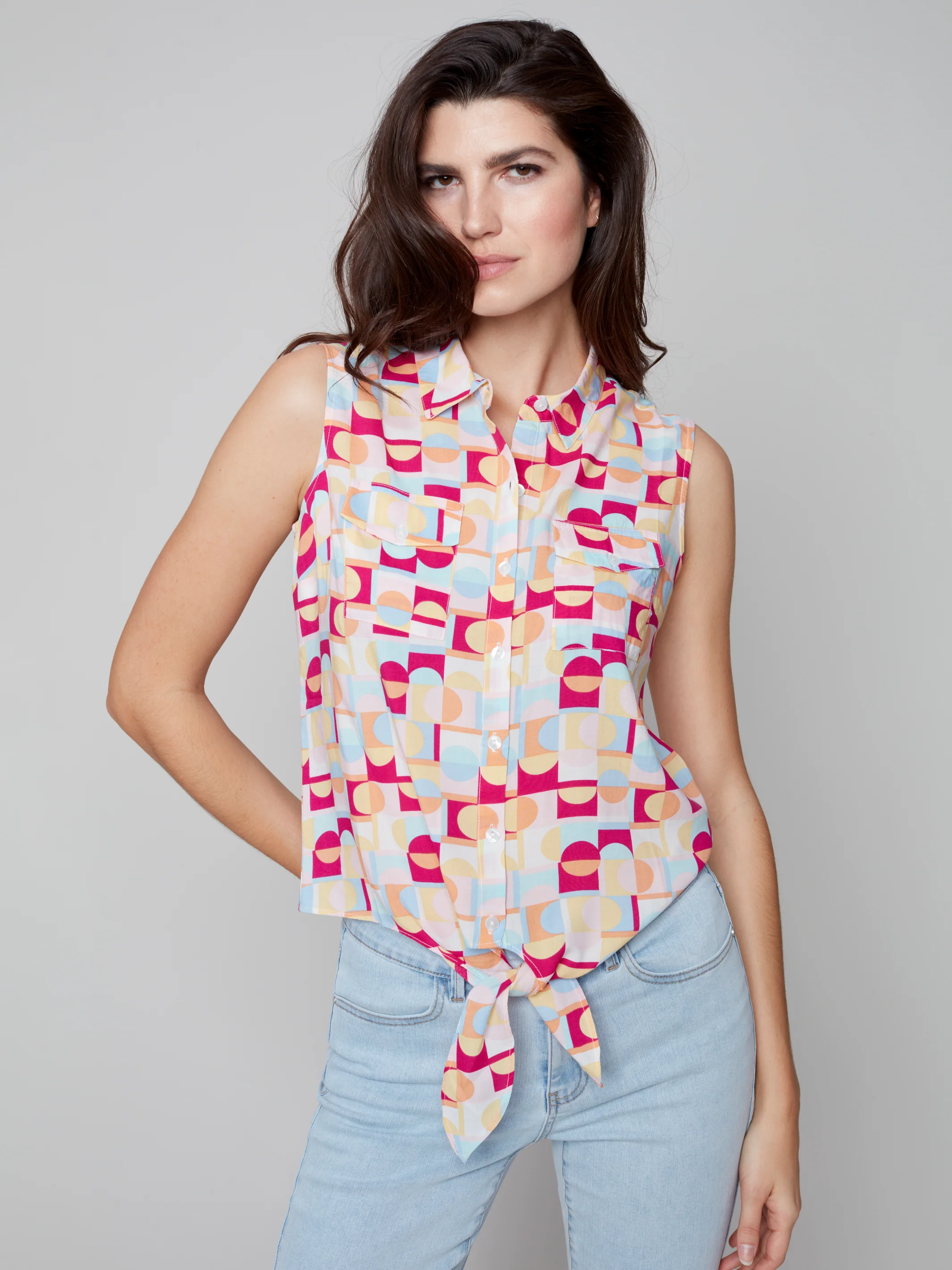 Charlie B -C4469-511B-Blouse-Watermelon - Image 7