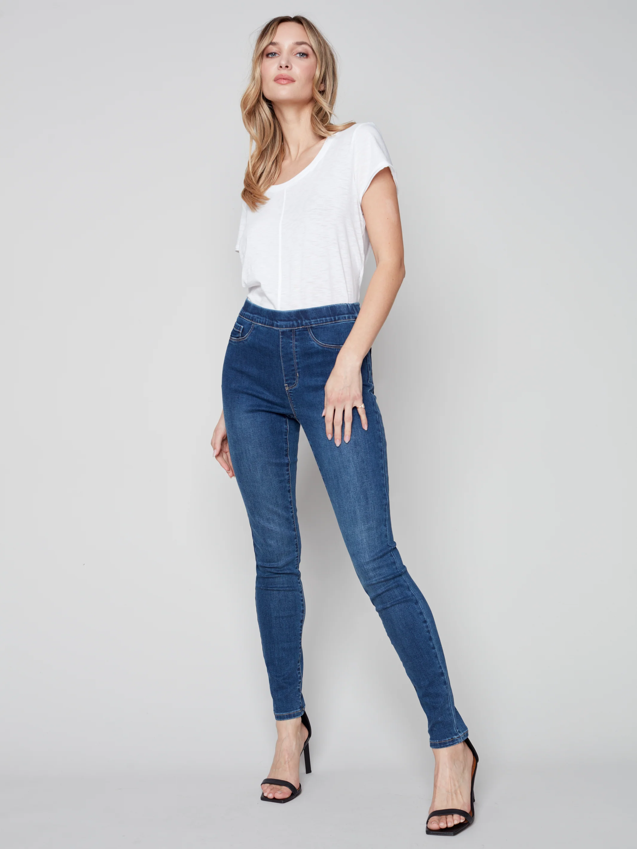 Charlie B -C5125S-991A-Denim Pant-Indigo - Image 2
