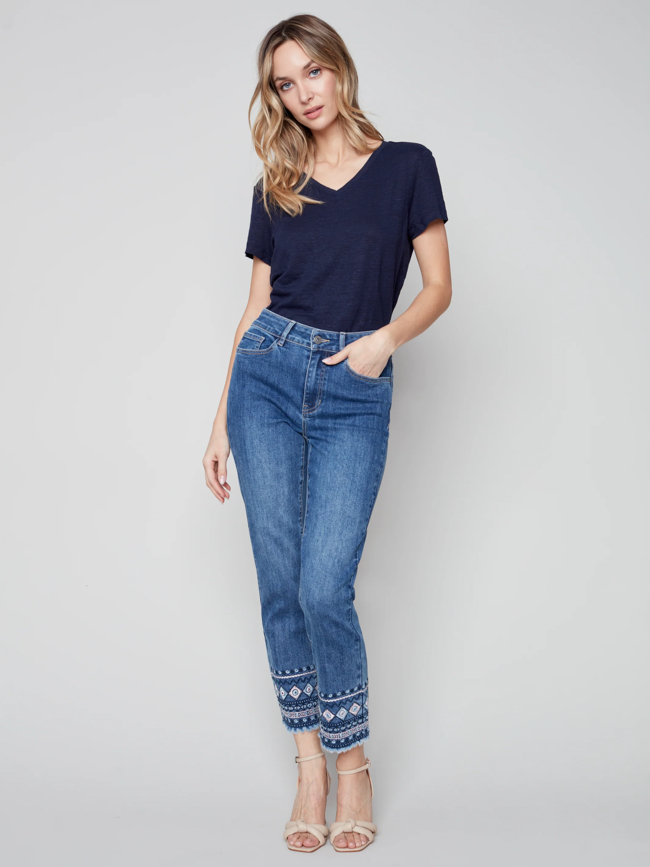 Charlie B -O5345-431A-Pant-Medium Blue