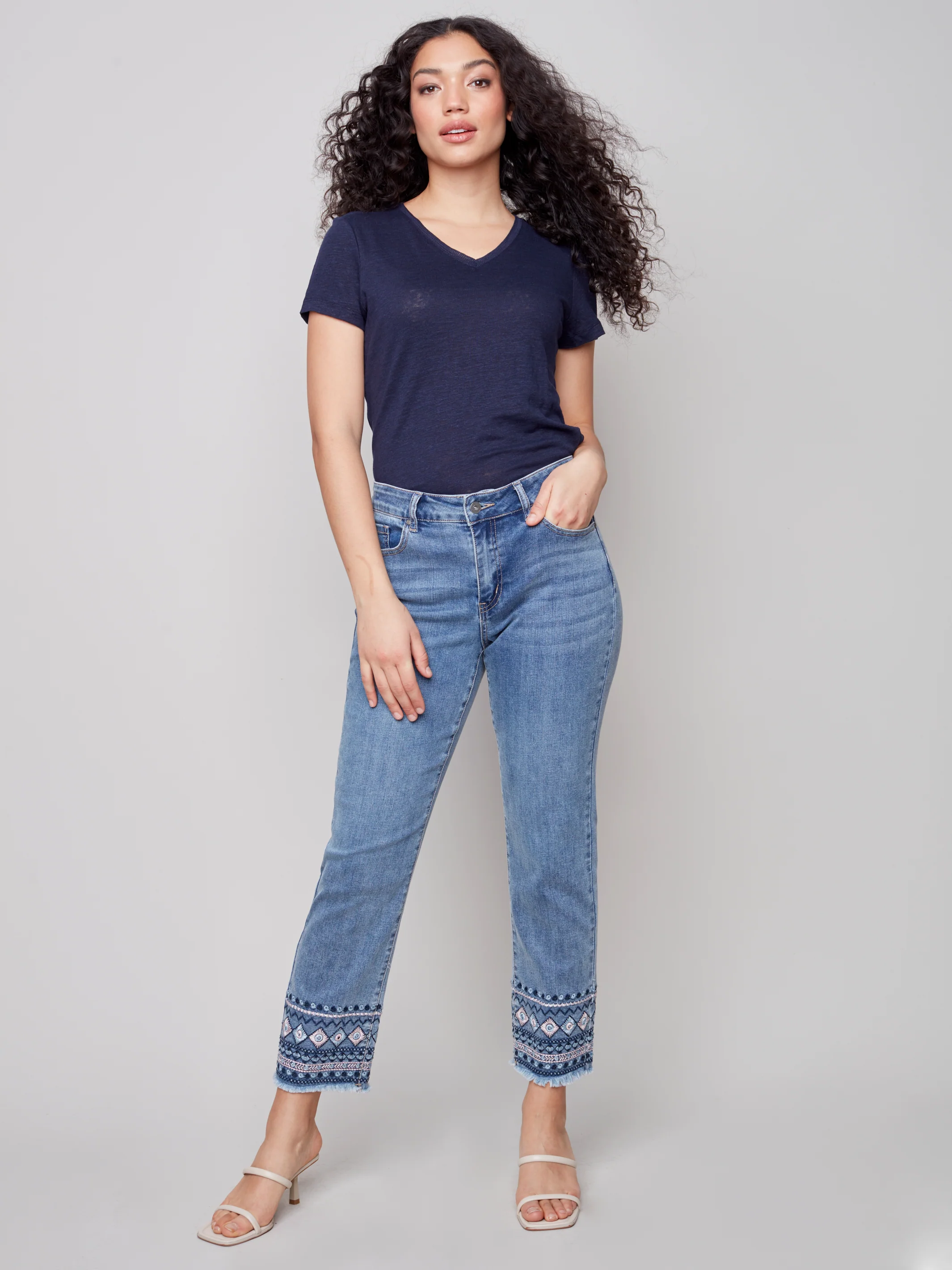 Charlie B -O5345-431A-Pant-Medium Blue - Image 6