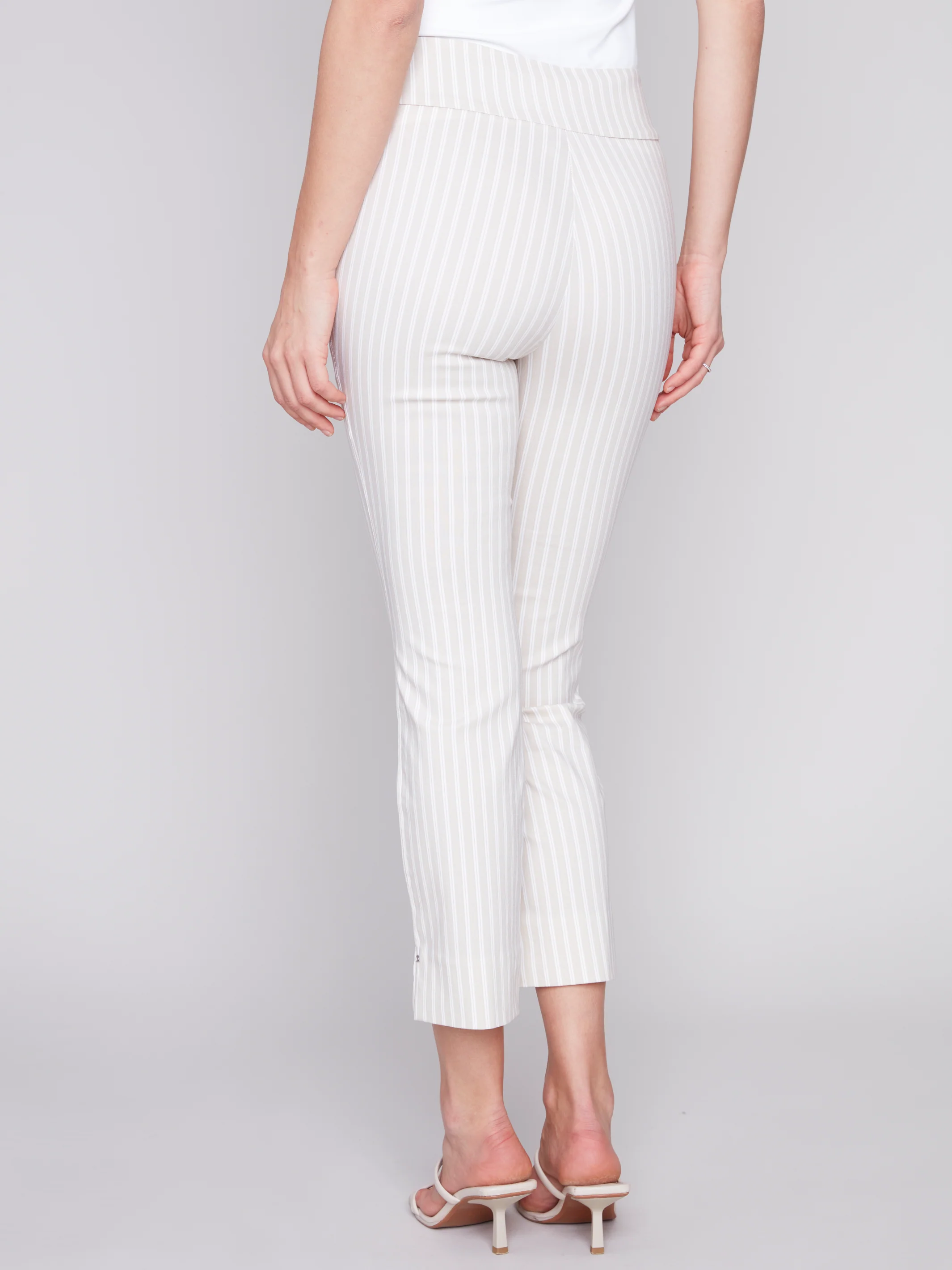 Charlie B -C5254P-651A-Capri W/Slit At Hem-Greige - Image 3