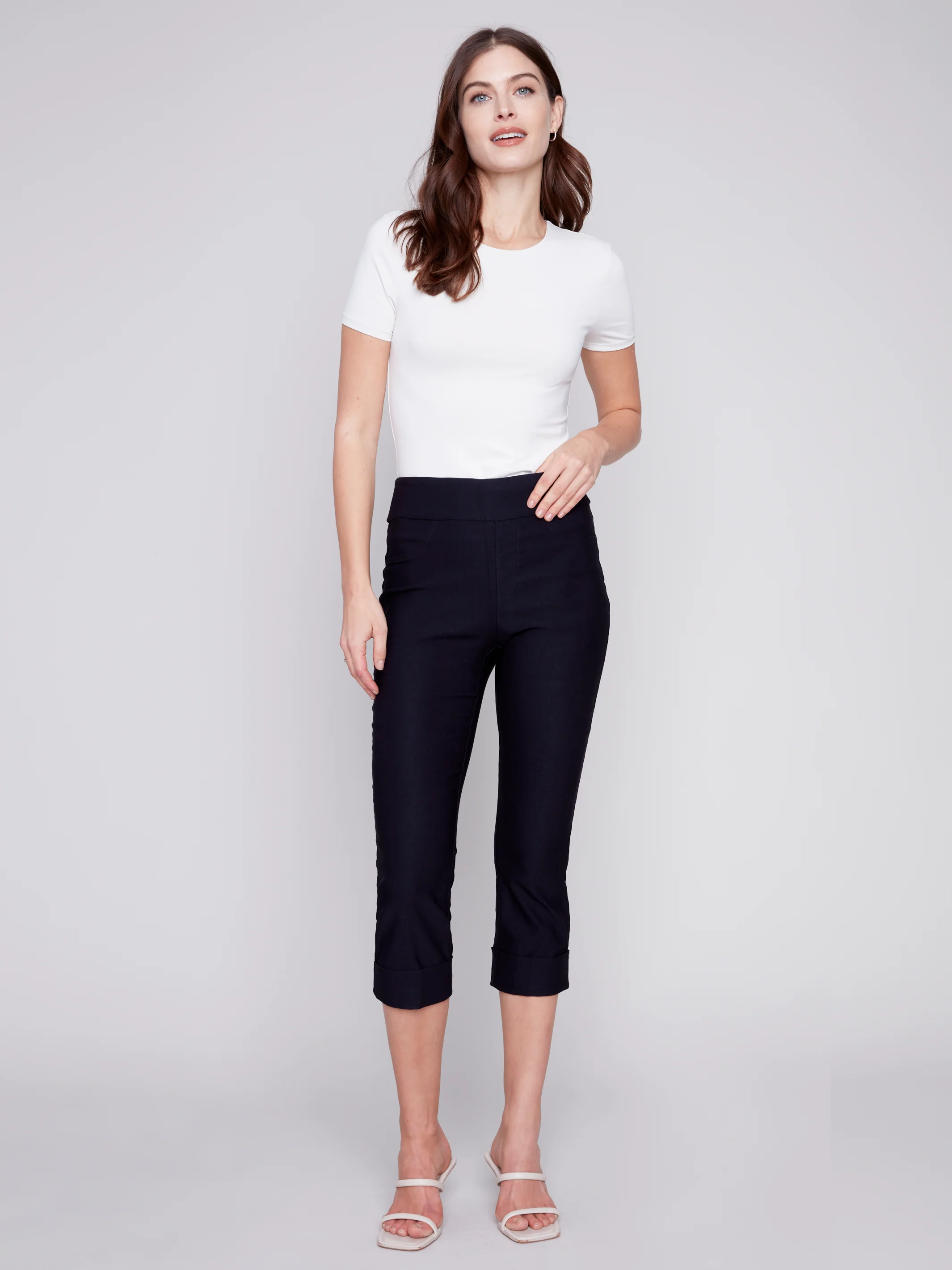 Charlie B -C5259XR-560A-Pants W/Cuffs-Black - Image 2