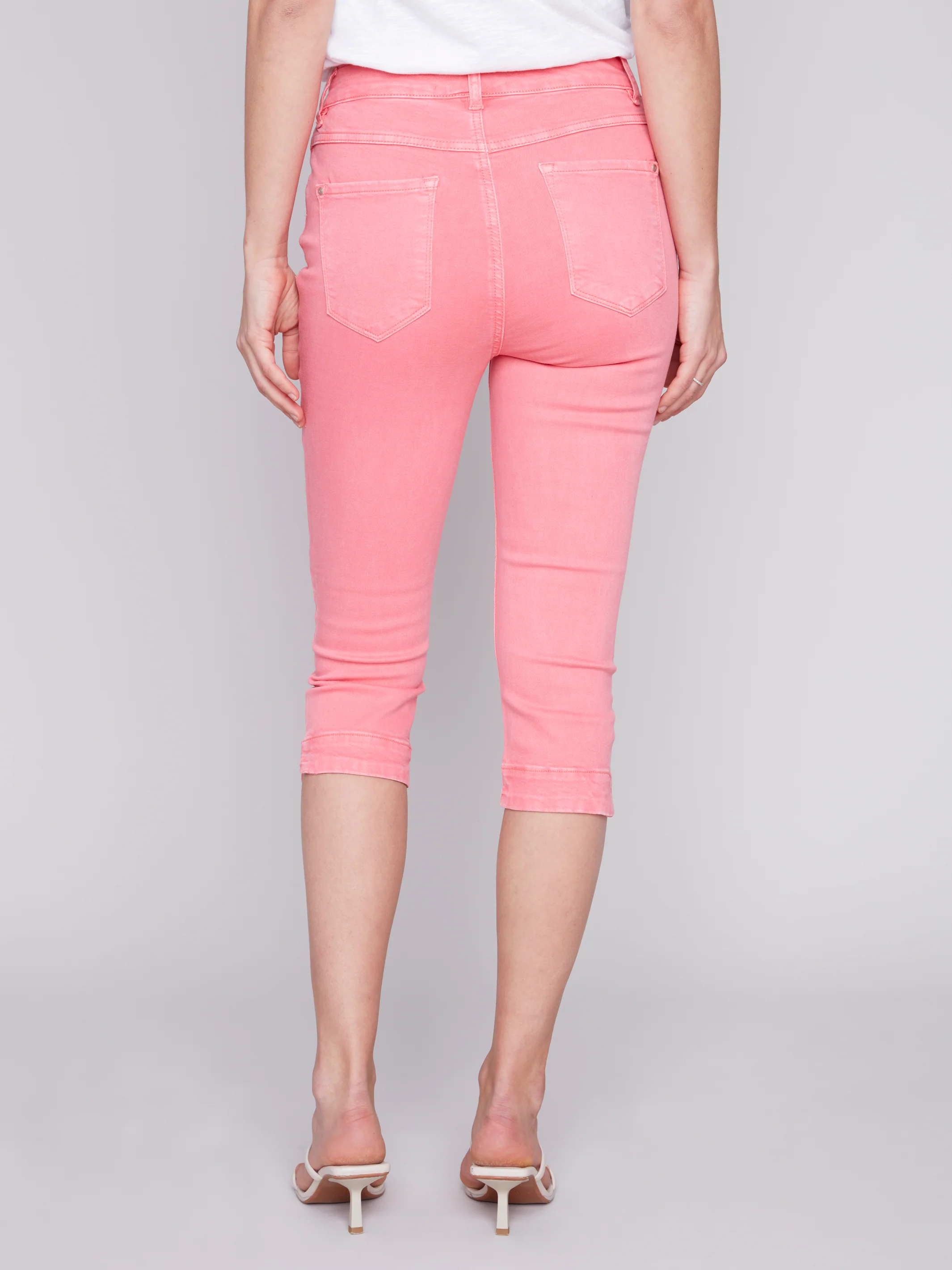 Charlie B -C5514-618A-Capri Twill Pant-Natural - Image 3