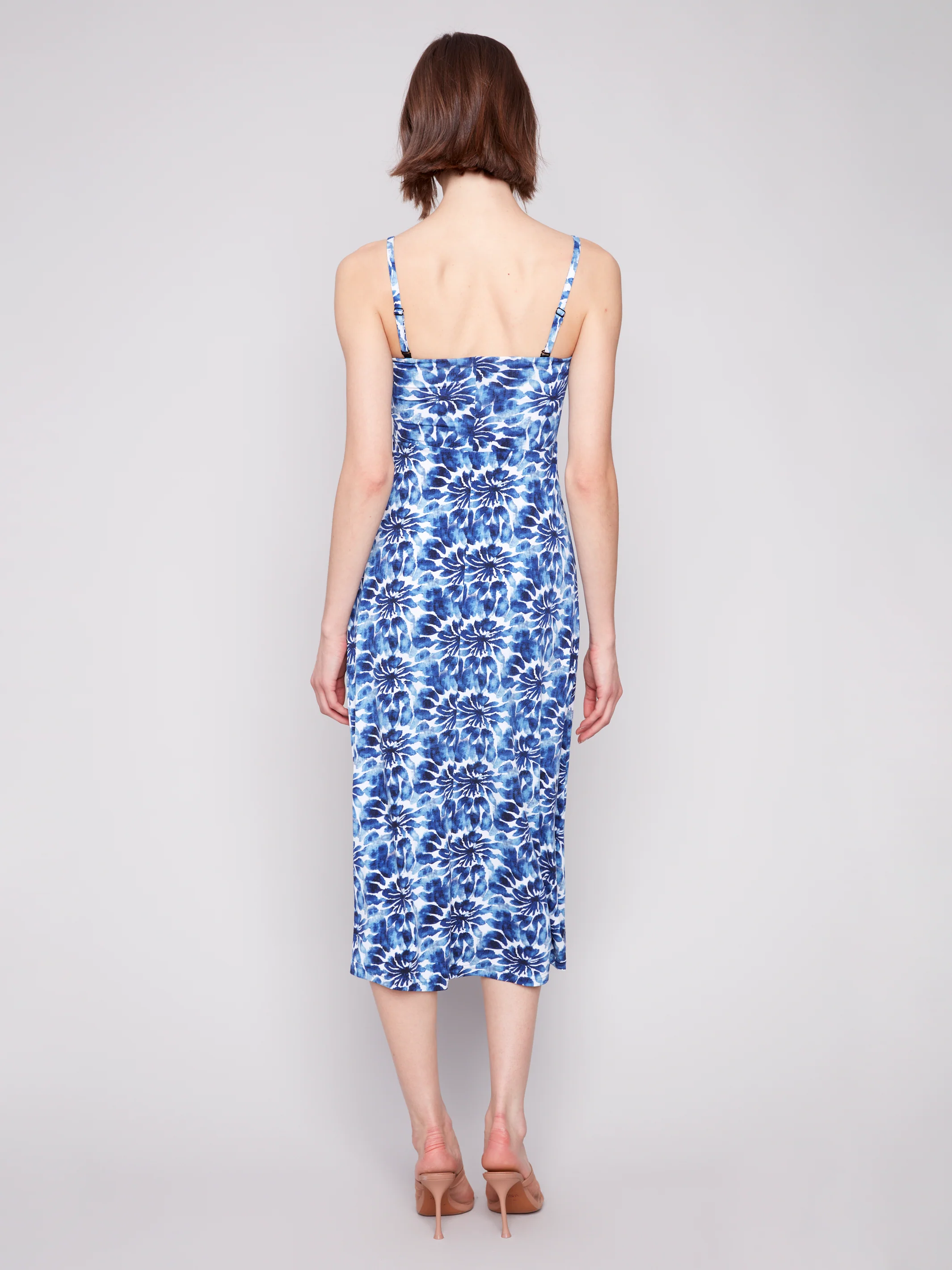 Charlie B -C7080P-P870-Printed 2 Way Skirt And Dress W/Removable Straps-Lily - Image 4