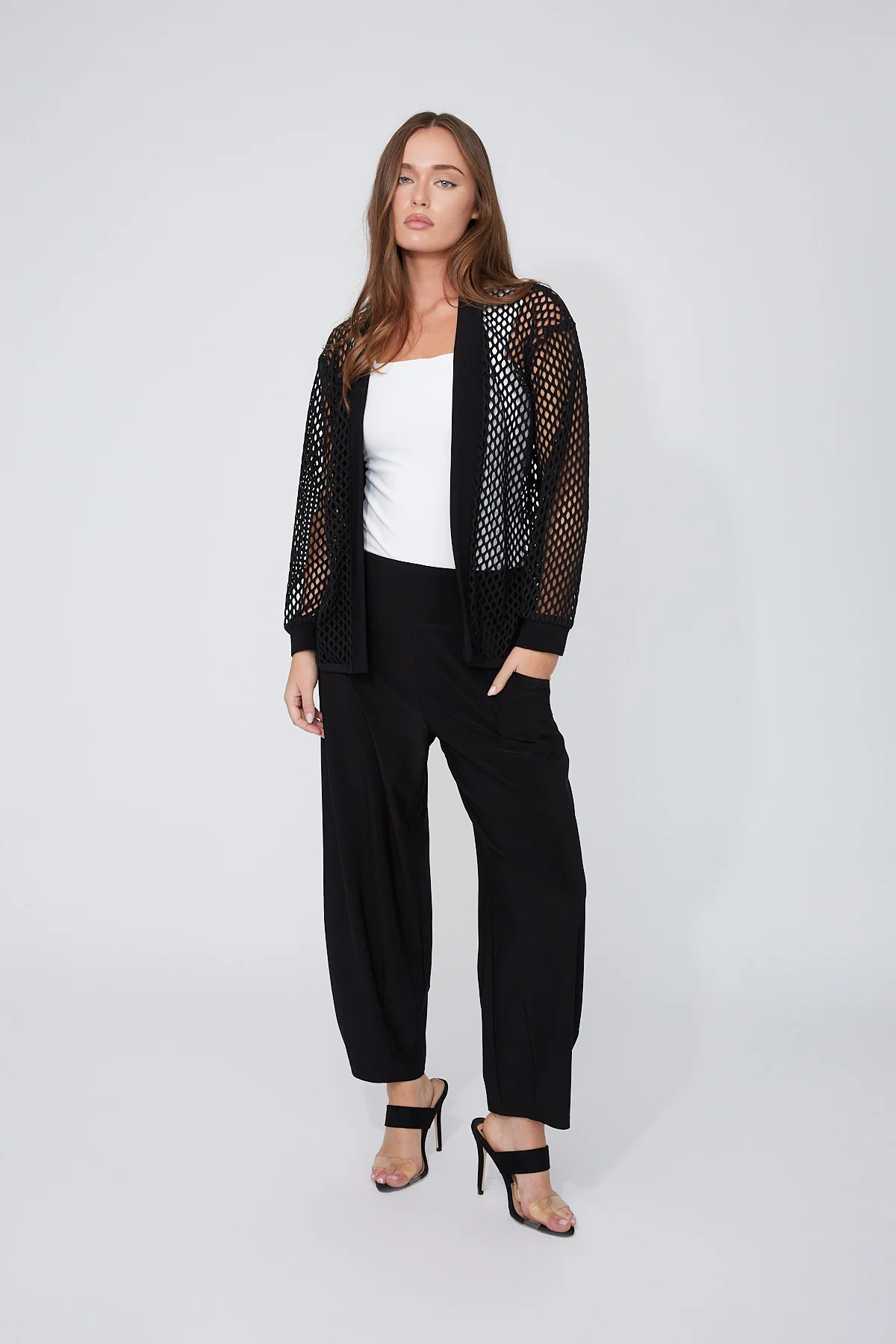 Compli K-36100-Womens Knit Top-Black - Image 2