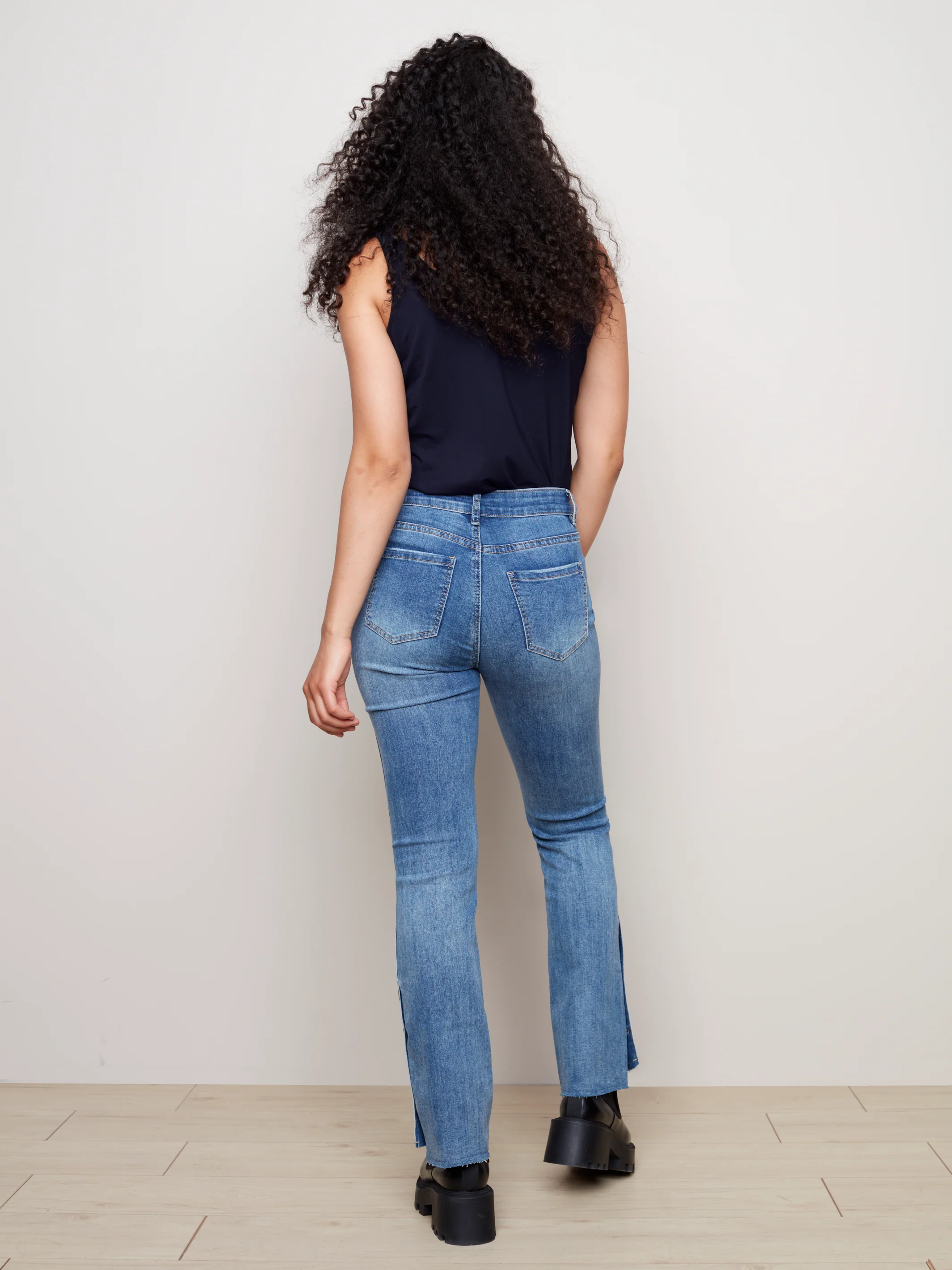 Charlie B -Flared Jeans - C5369-LT Blue - Image 4
