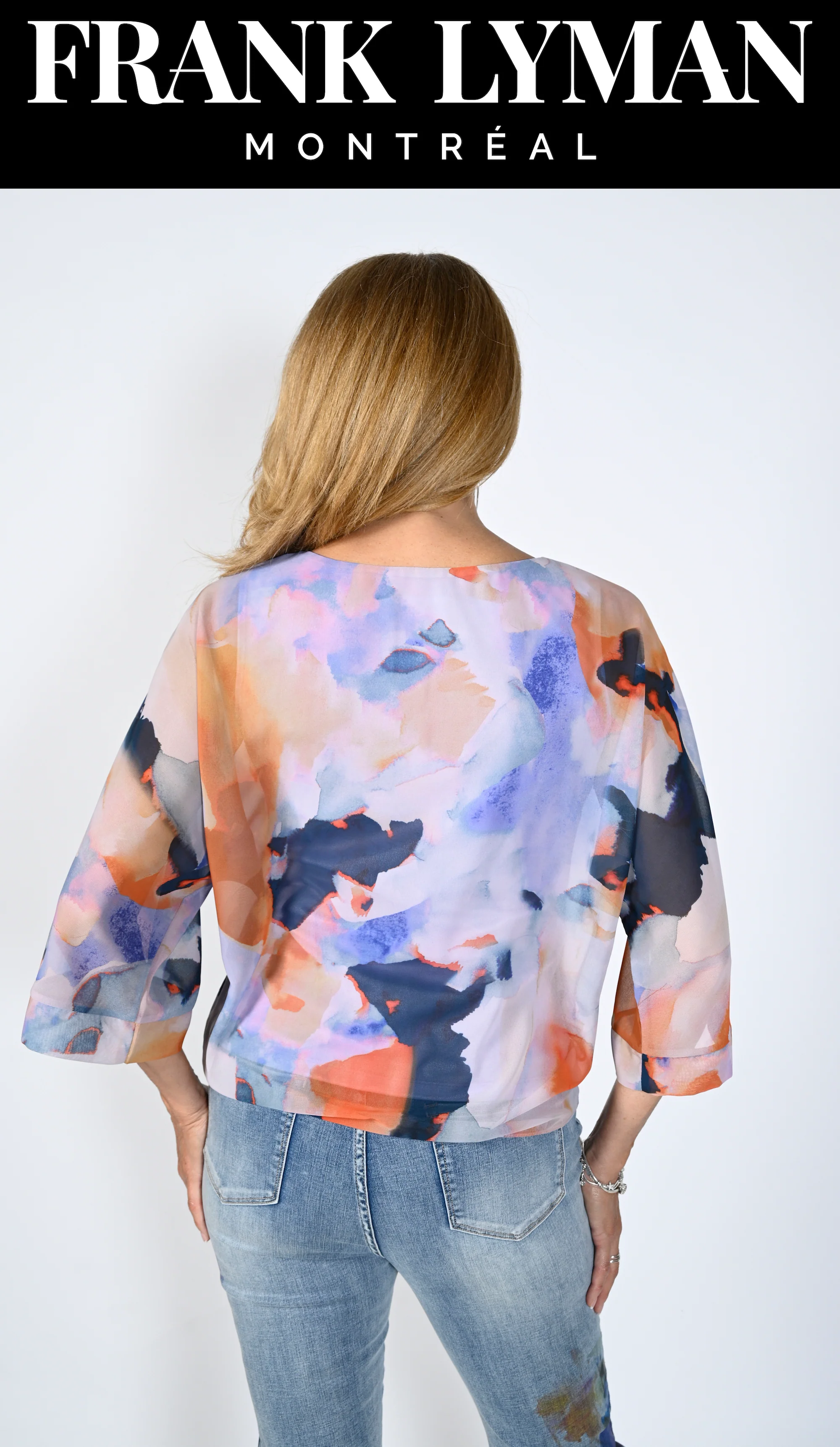 Frank Lyman-231471-Woven Top-Purple/Multi - Image 2