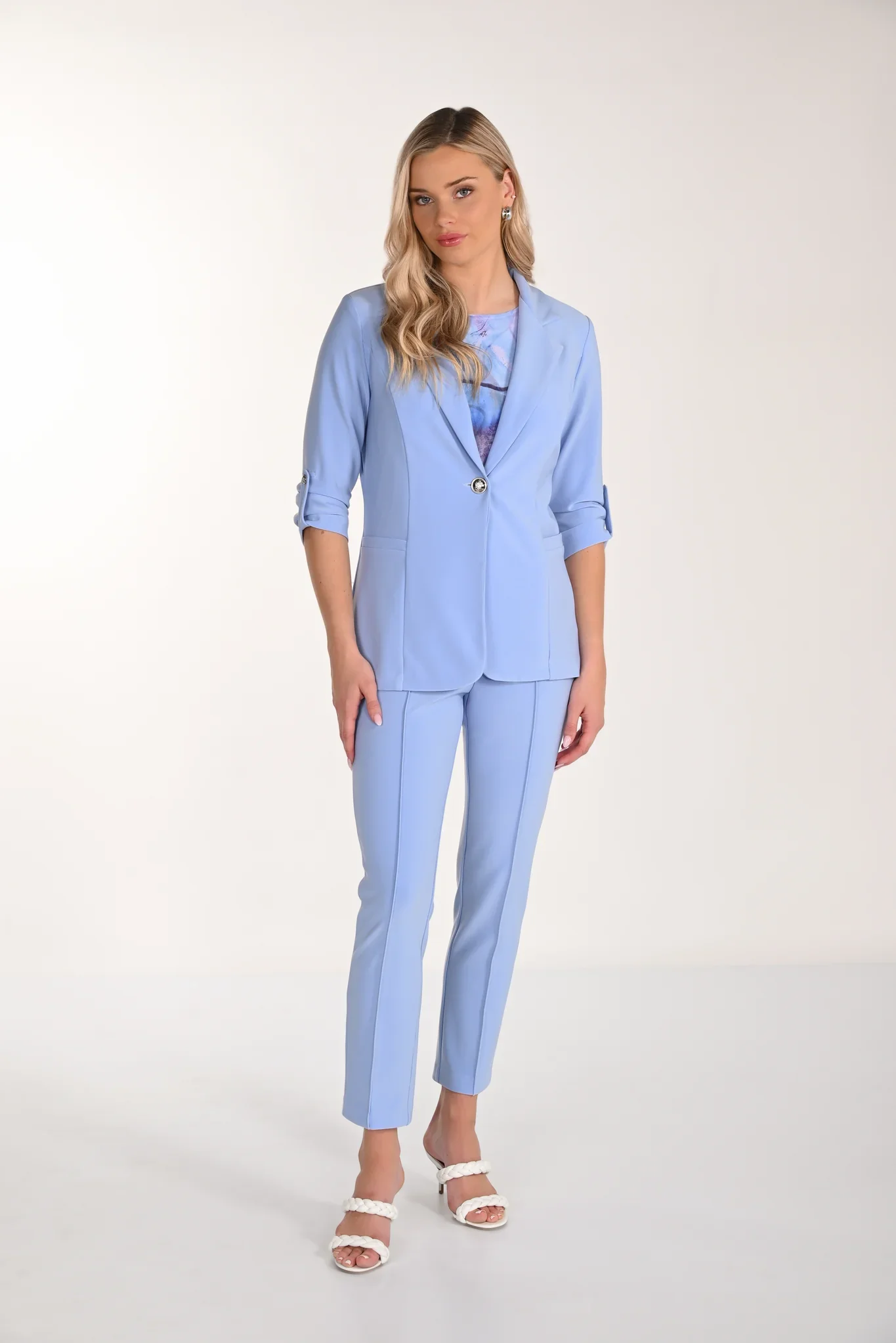 Frank Lyman-266041-Knit Pant-Periwinkle