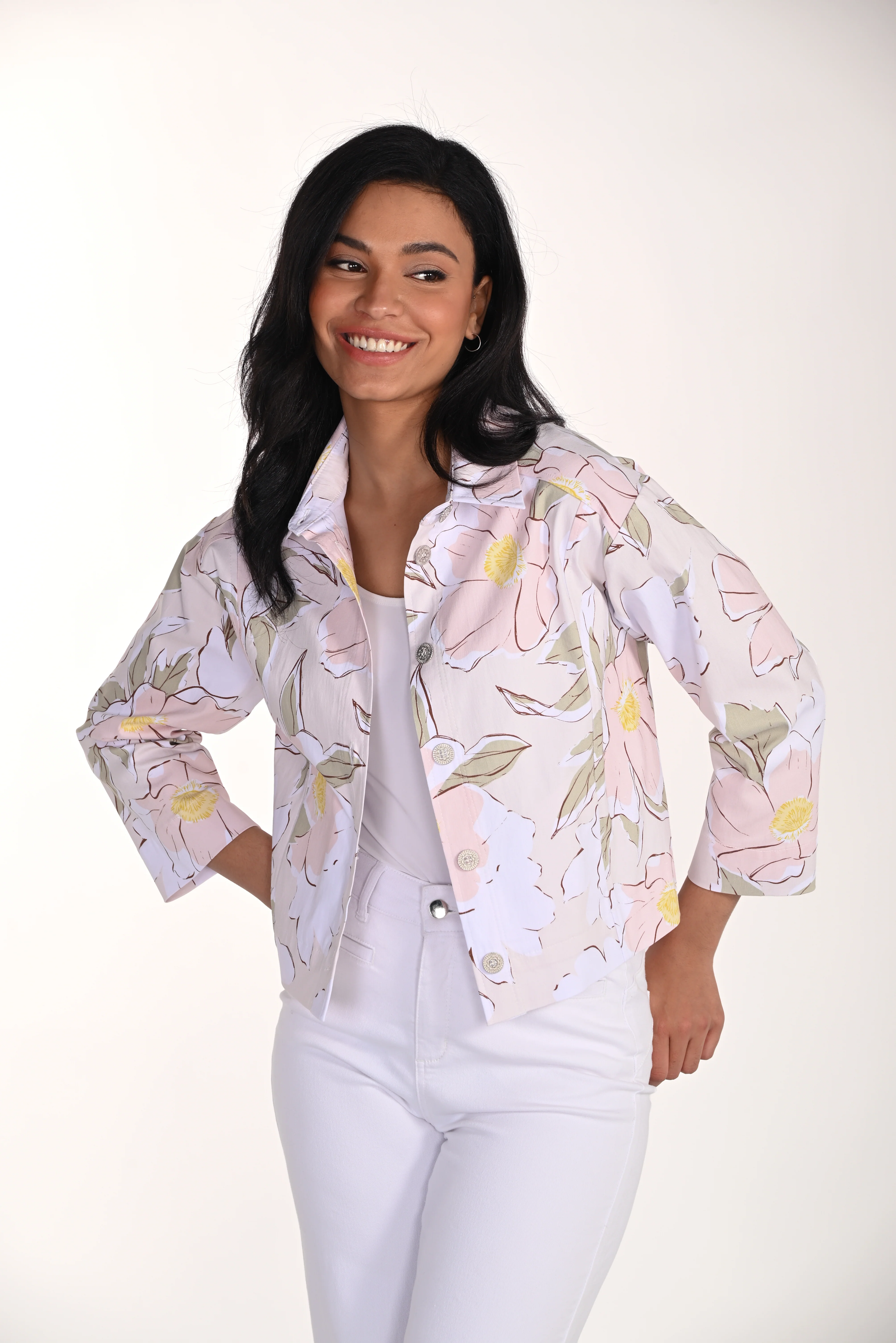 Frank Lyman-266157-Woven Jacket-Blush - Image 3