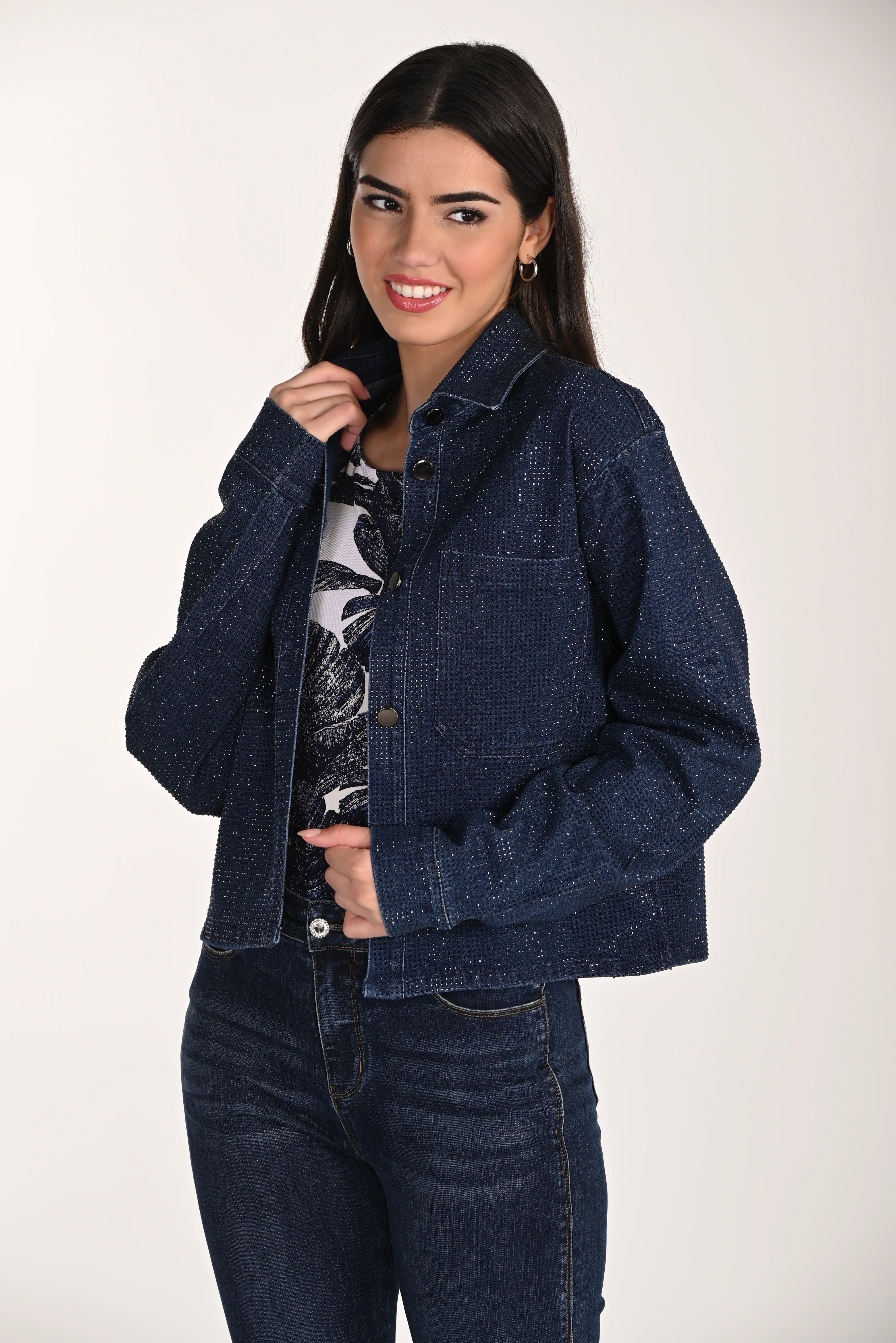 Frank Lyman-266509-Woven Jacket-Blue - Image 2