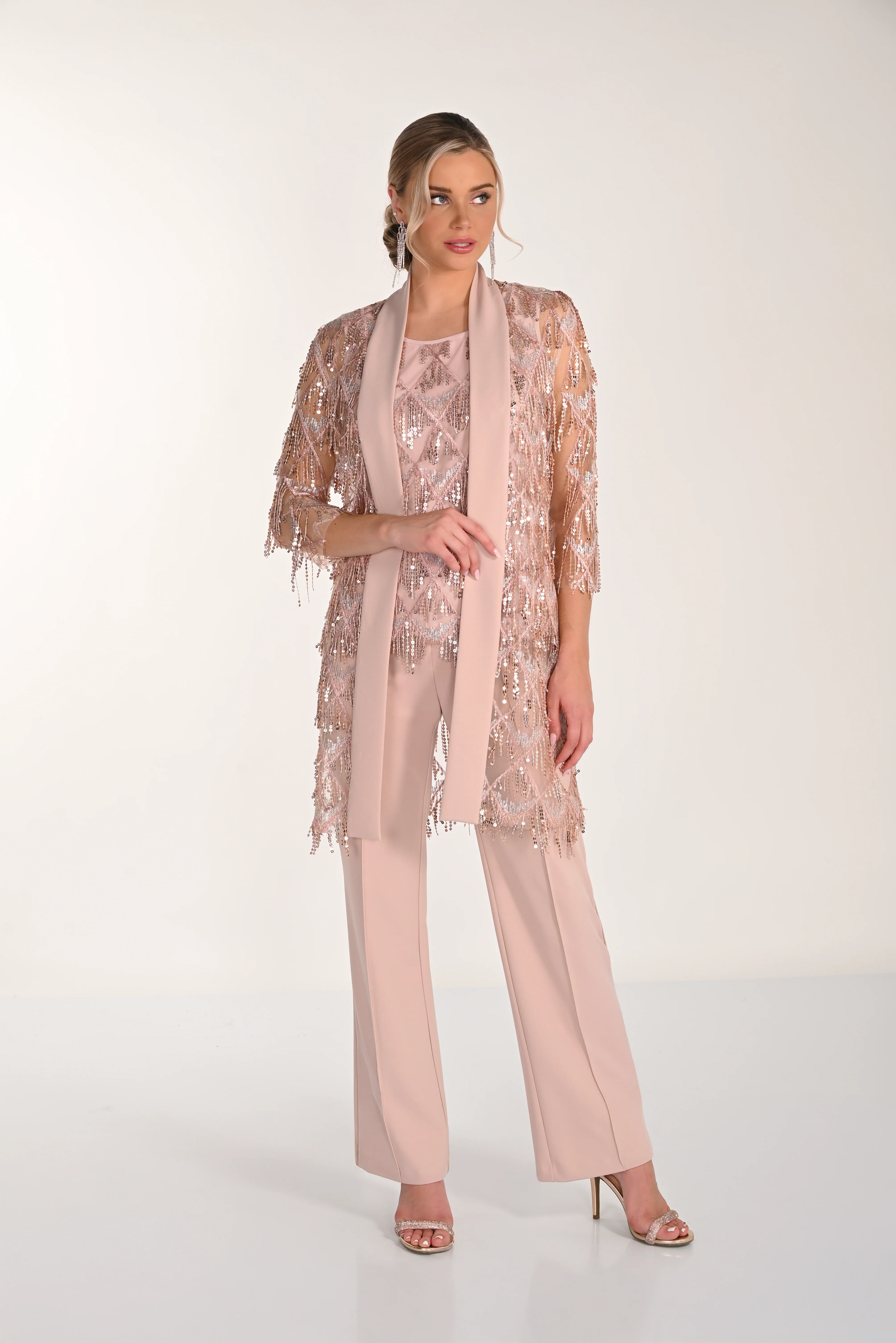 Frank Lyman-268113-Knit Pant-Lychee - Image 3