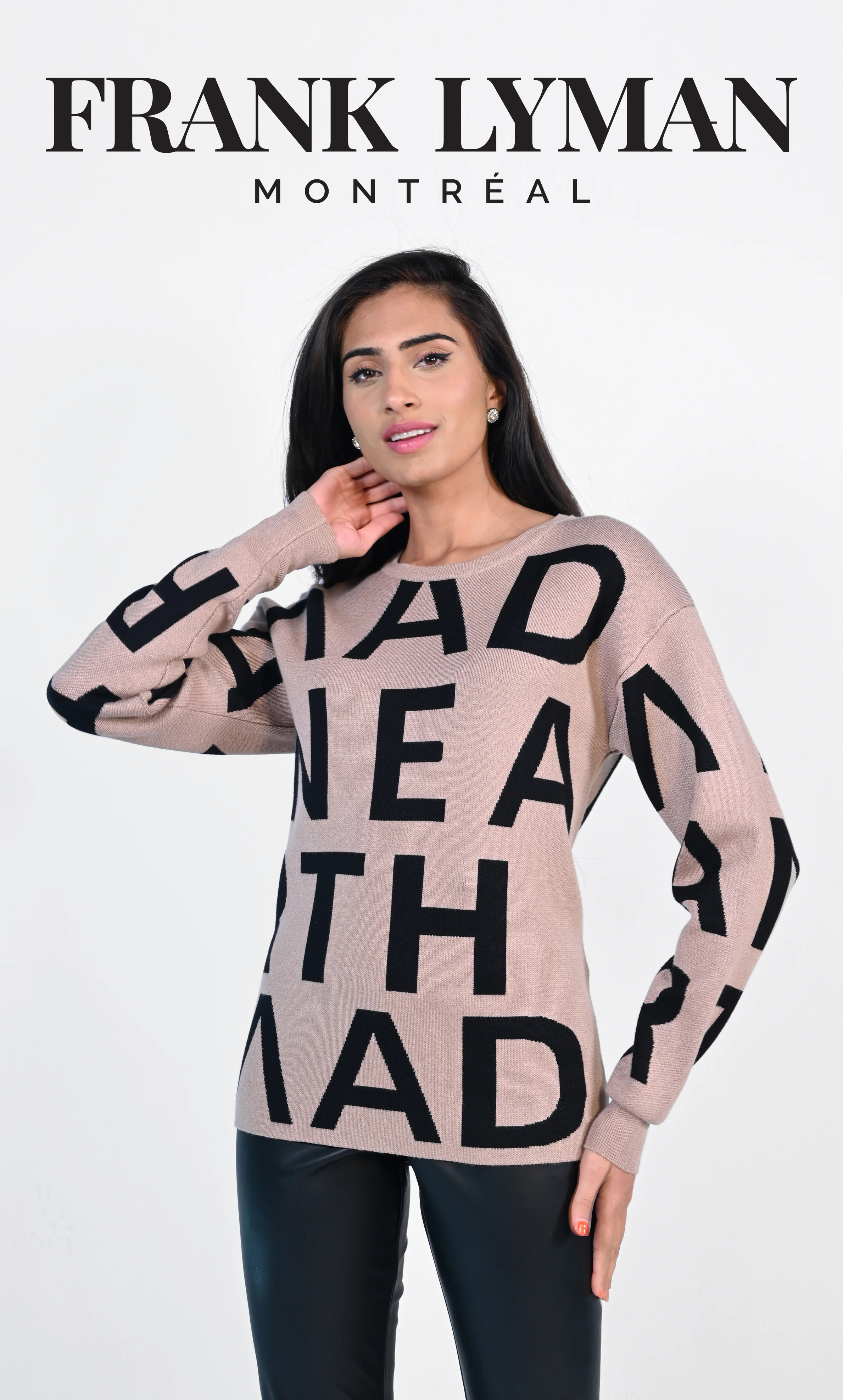 Frank Lyman  - Knit Top w/ Scarf - 223423U - Image 2
