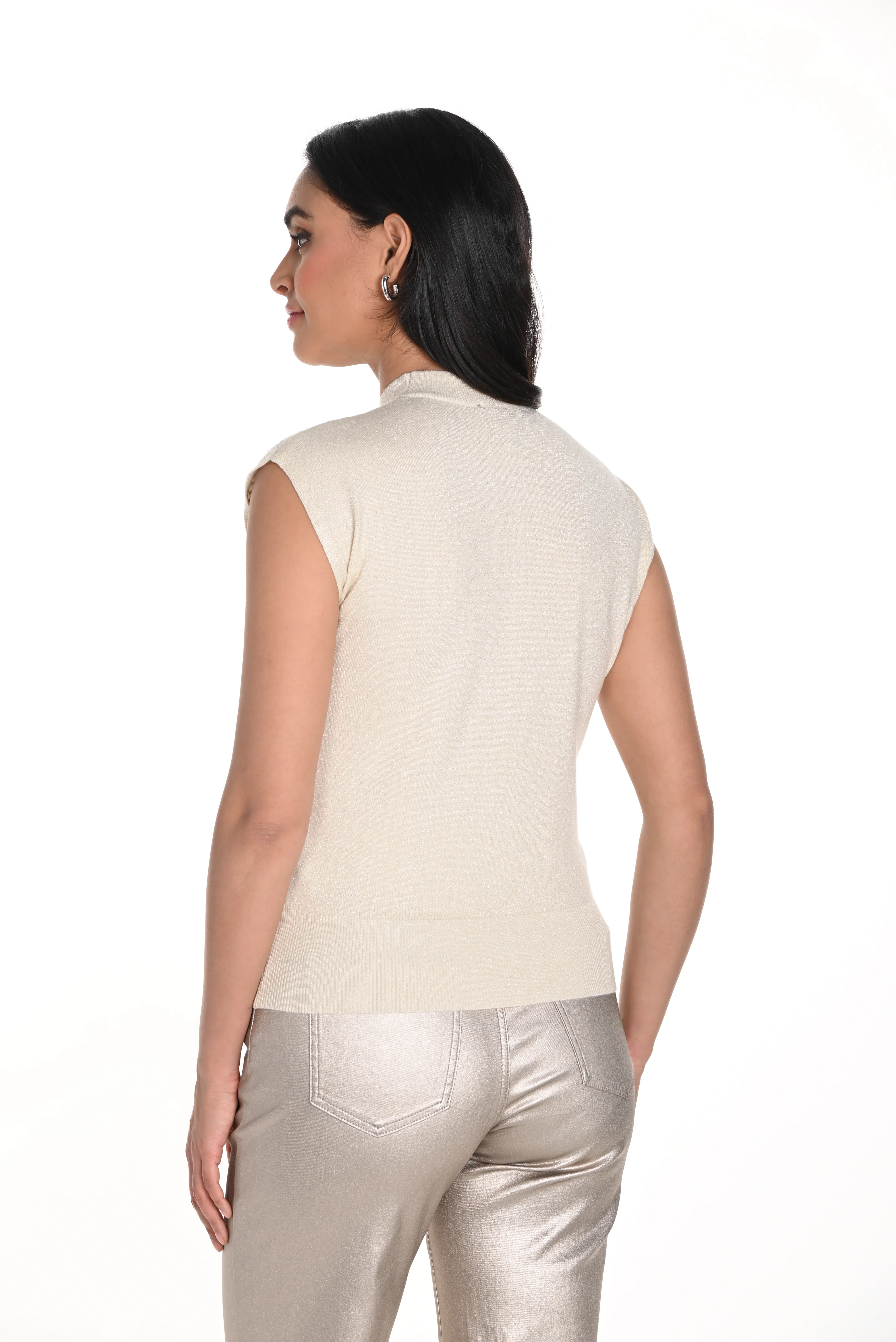 Frank Lyman -243464U-Knit Top-Beige - Image 2