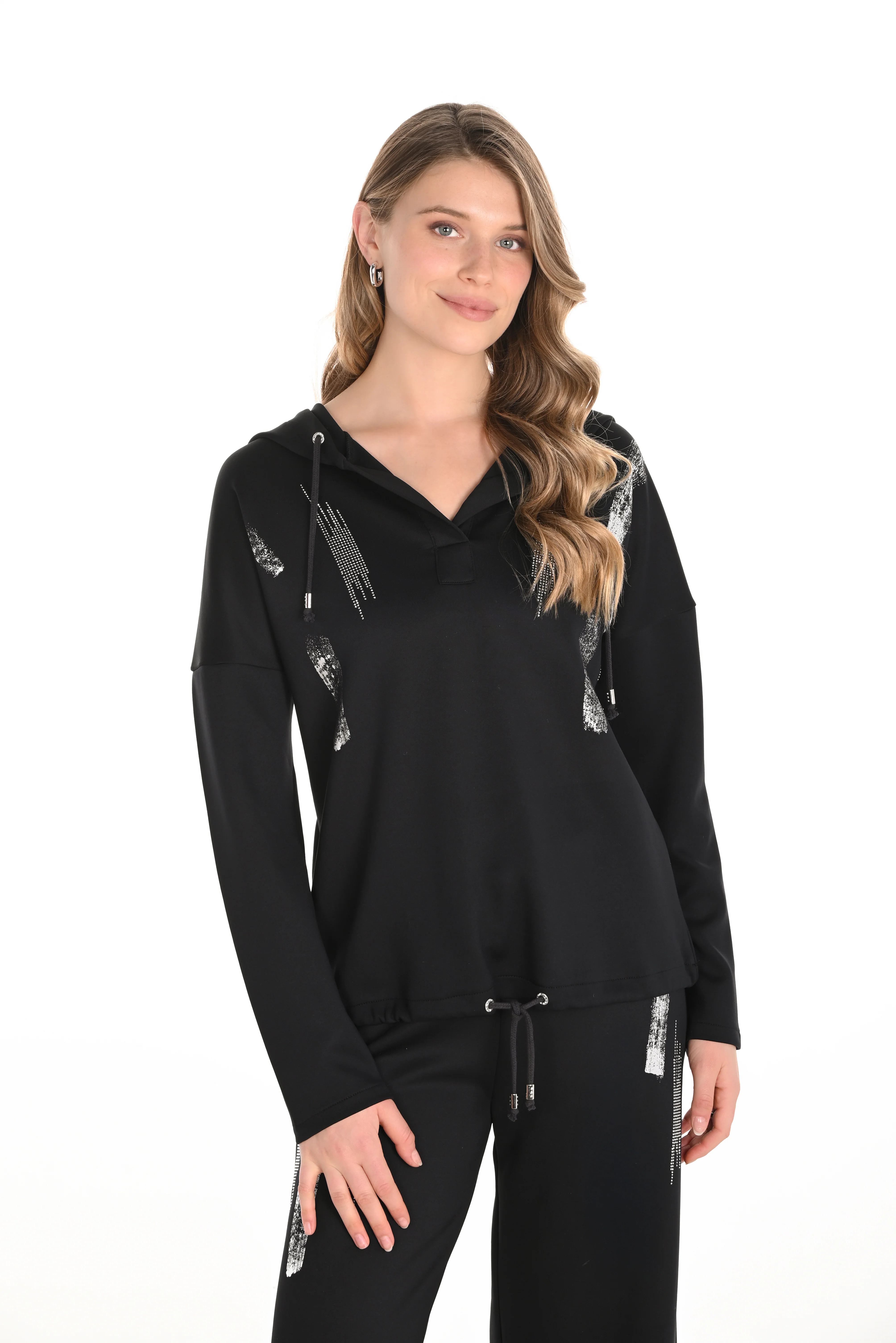 Frank Lyman -253776-100-Knit Top-Black