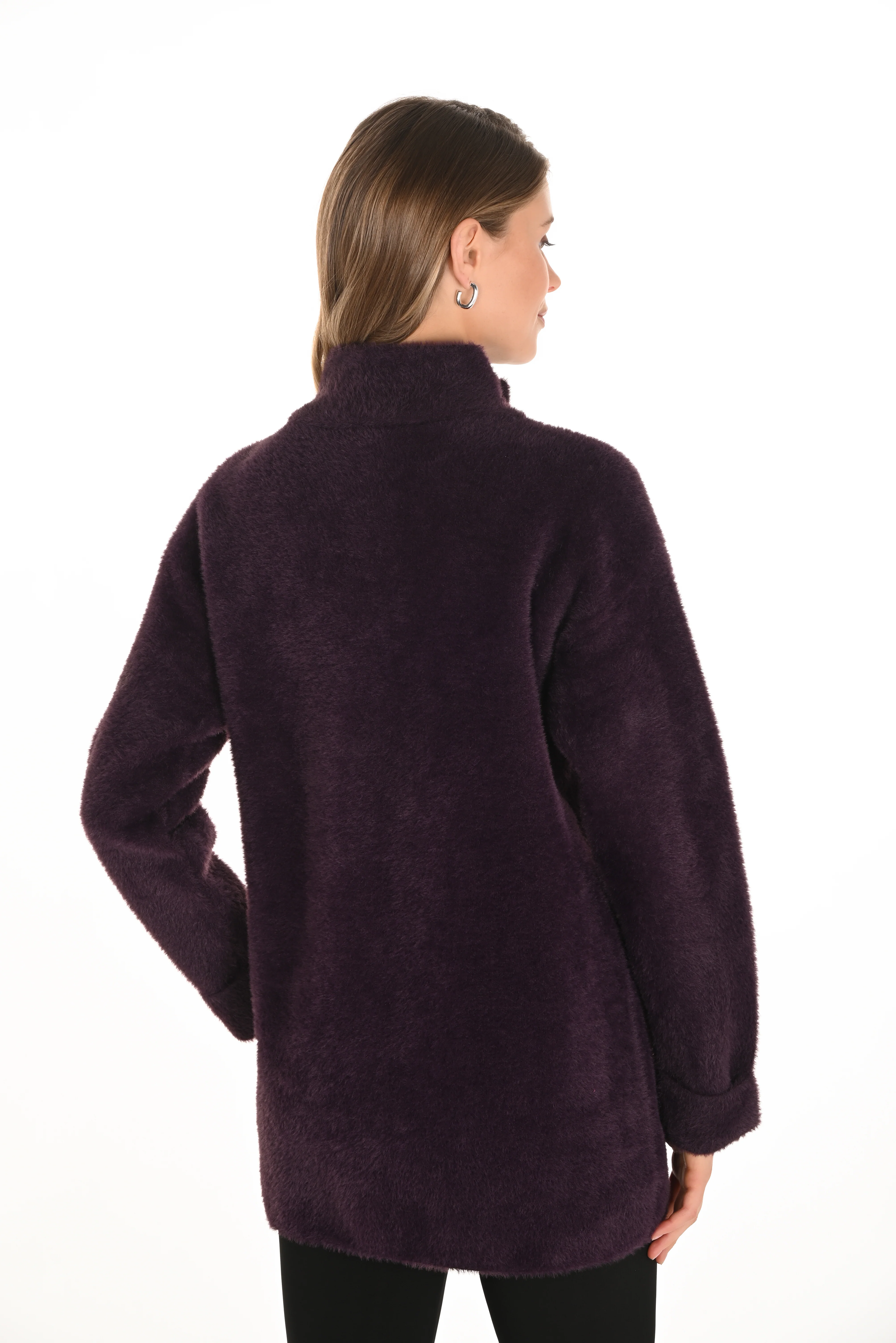 Frank Lyman -253880-319-Knit Jacket-Plum - Image 2