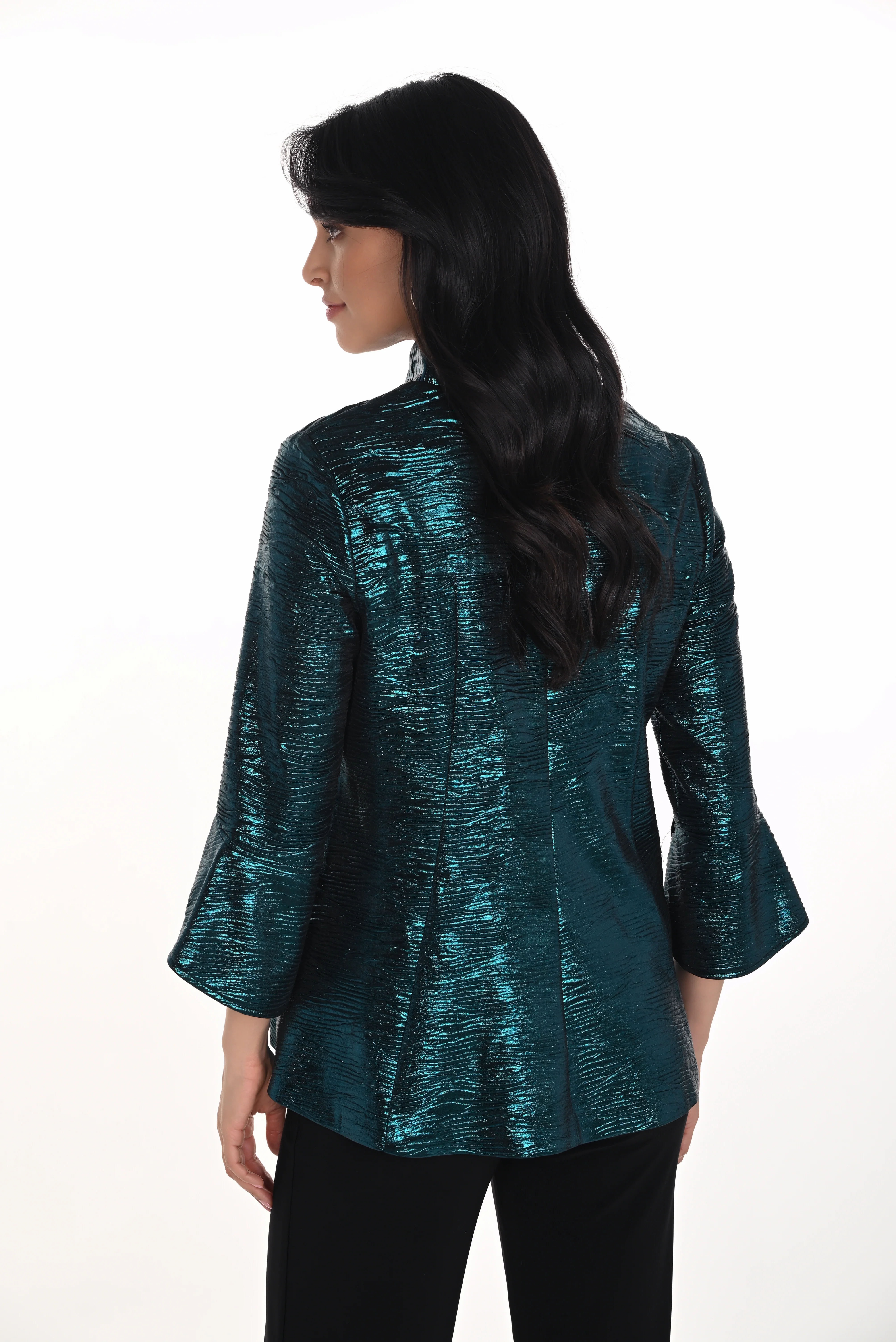 Frank Lyman -254291-900-Knit Jacket-Brown - Image 3