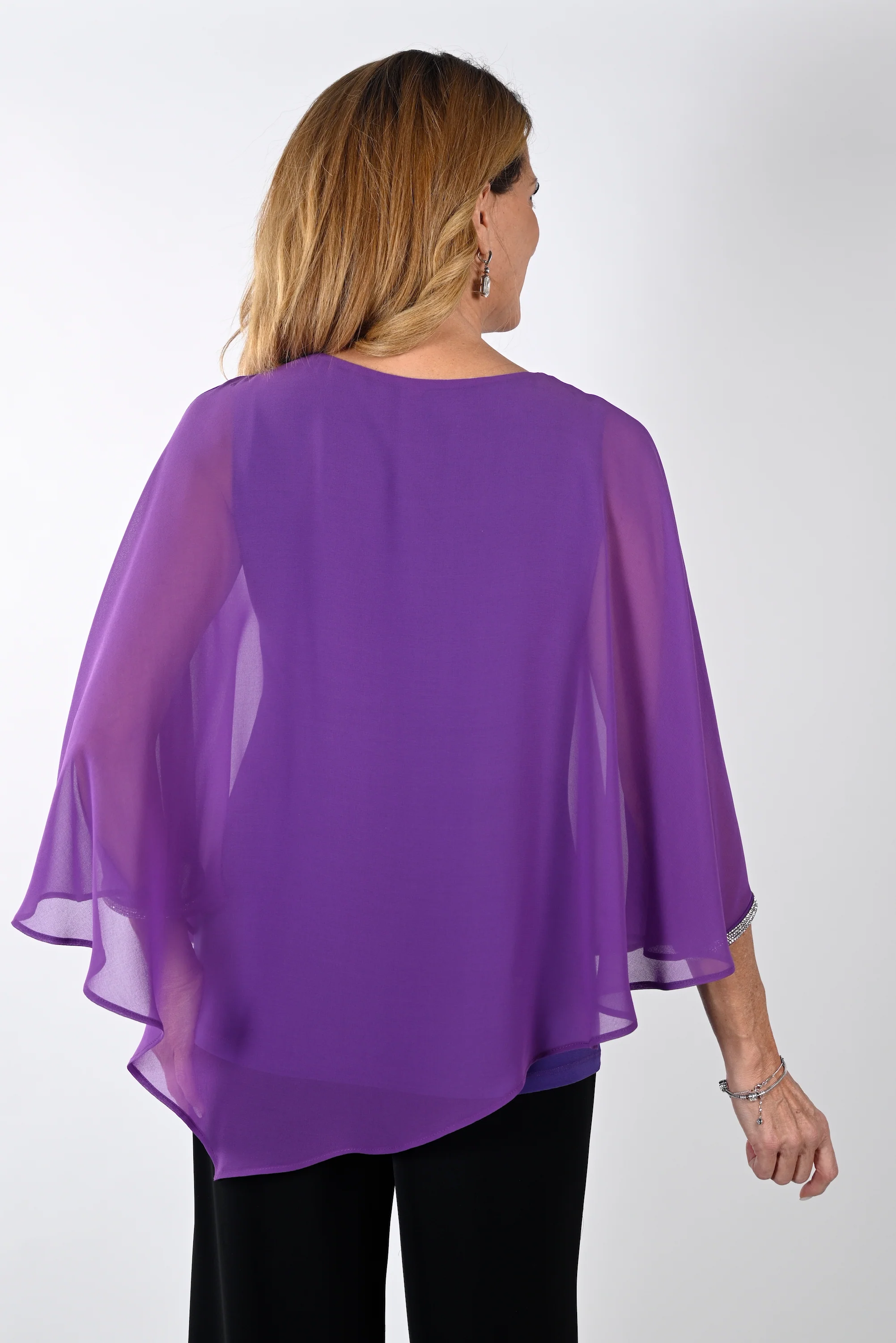 Frank Lyman -239154-Woven Top-Violet - Image 2