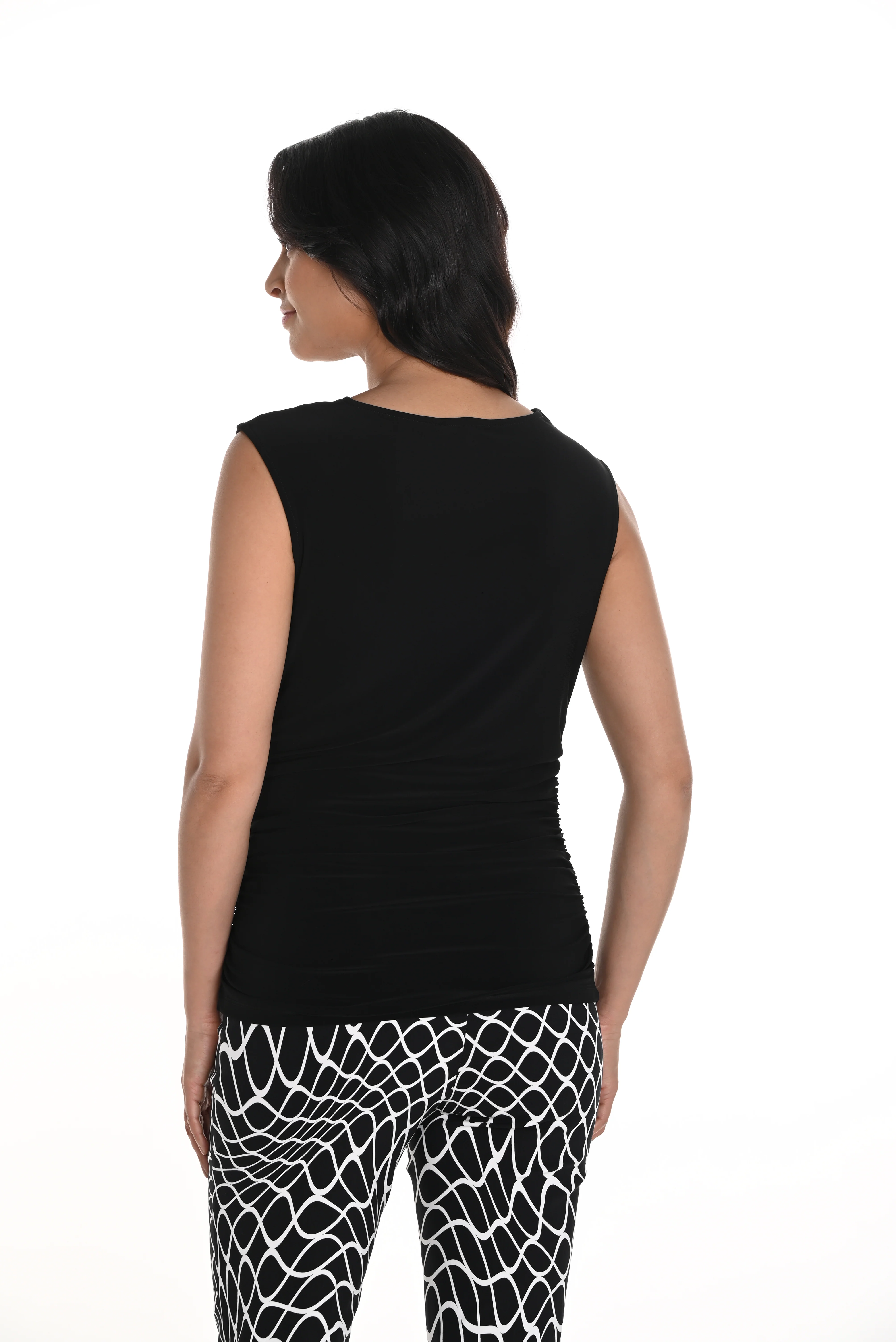 Frank Lyman -256009-100-Knit Top-Black - Image 2