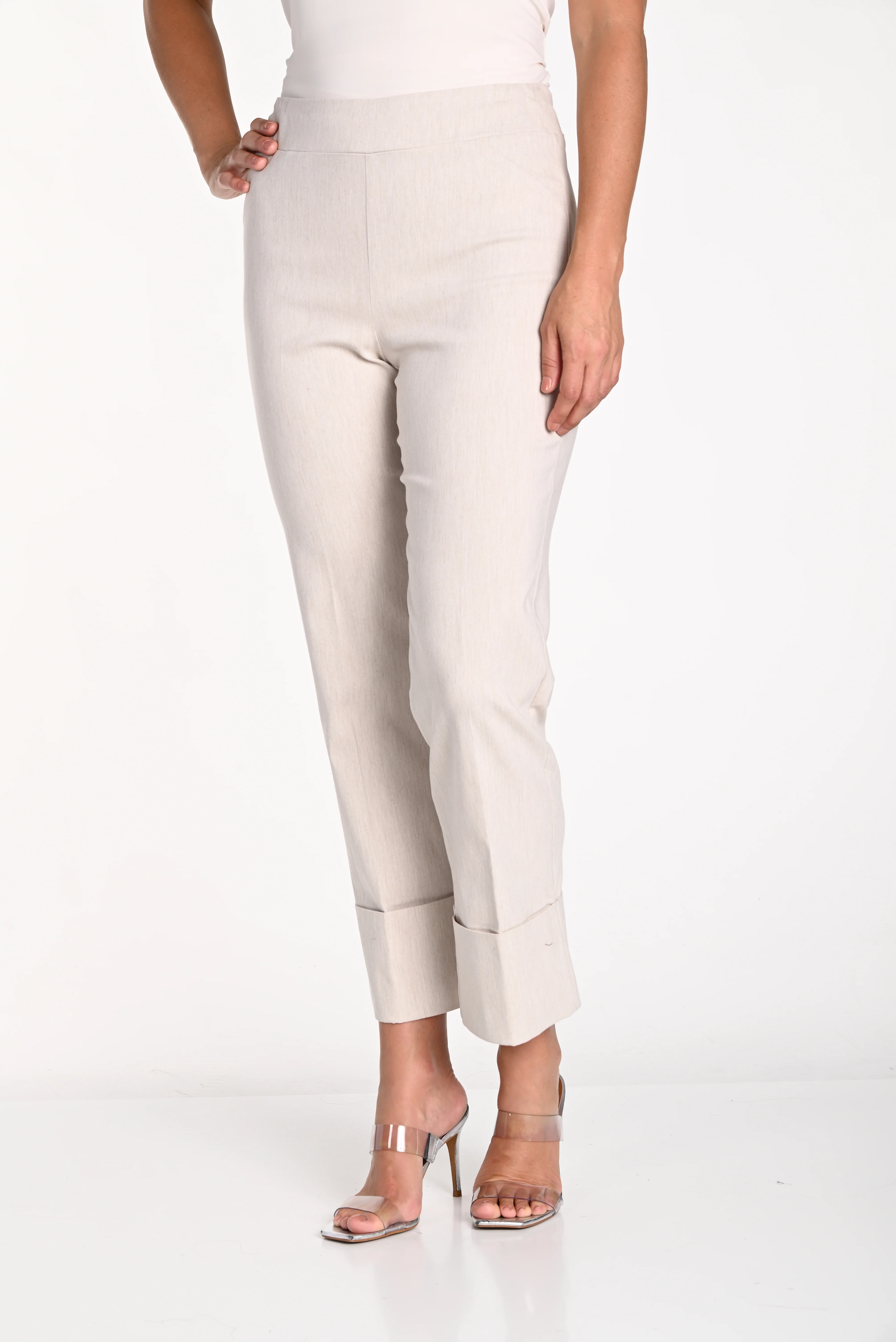Frank Lyman - 241288-Woven Pant- Oatmeal - Image 2