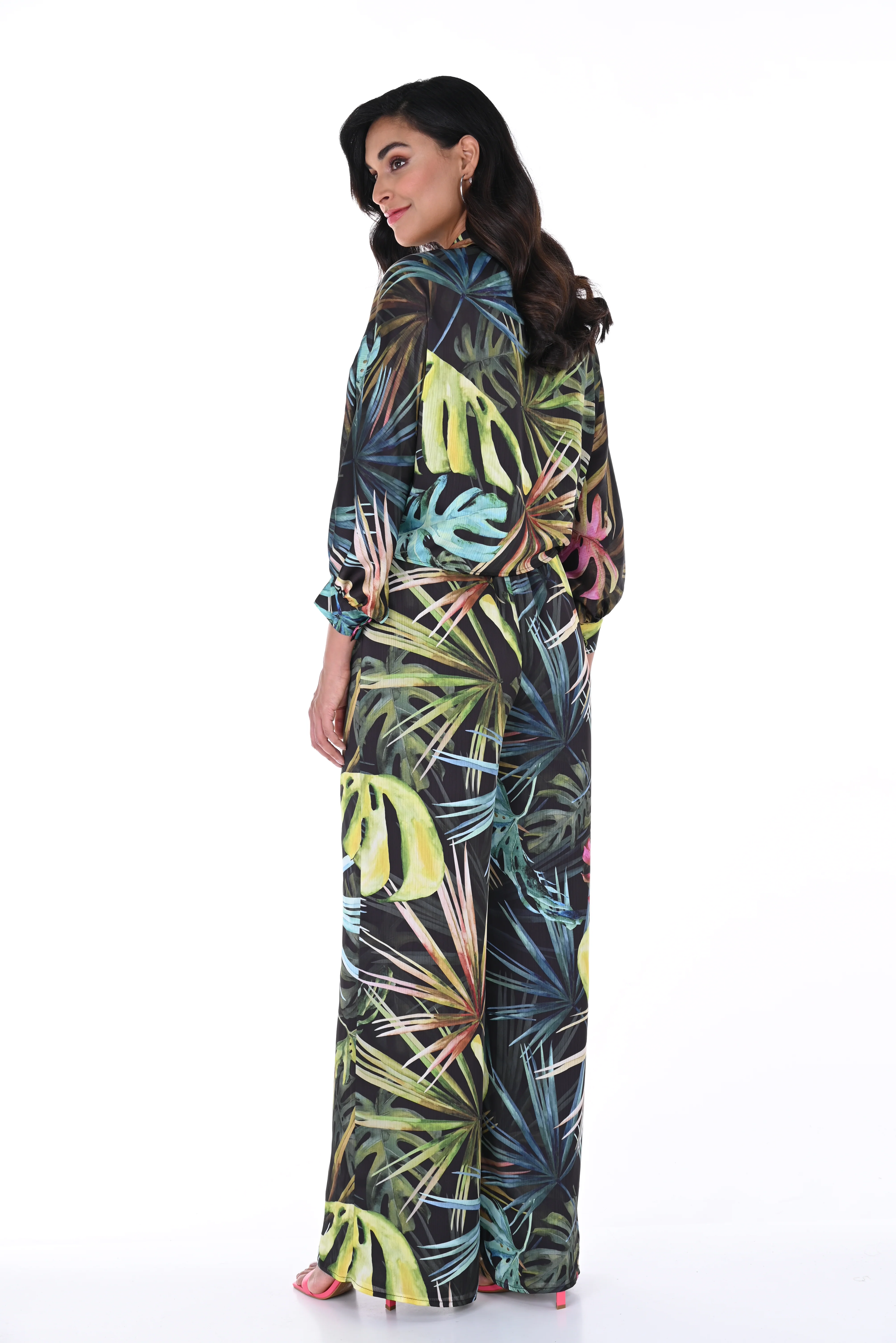 Frank Lyman -246470-Woven Pant-Black/Multi - Image 3