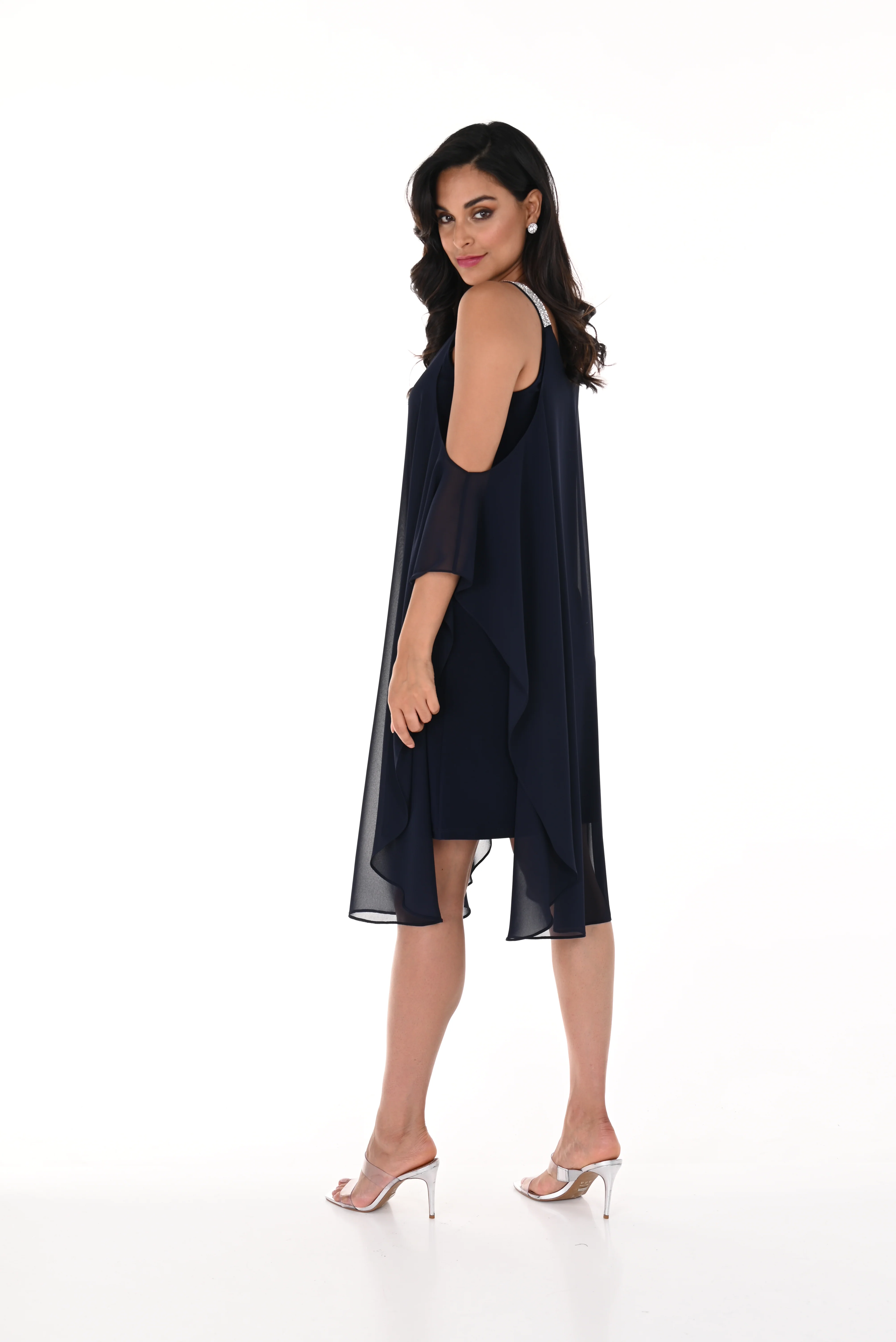 Frank Lyman -248001-Woven Dress-Midnight - Image 3