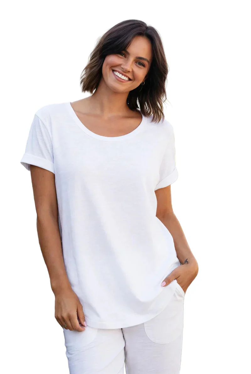 Habitat Escape-E10034-Cuff Sleeve Tee-Kiwi