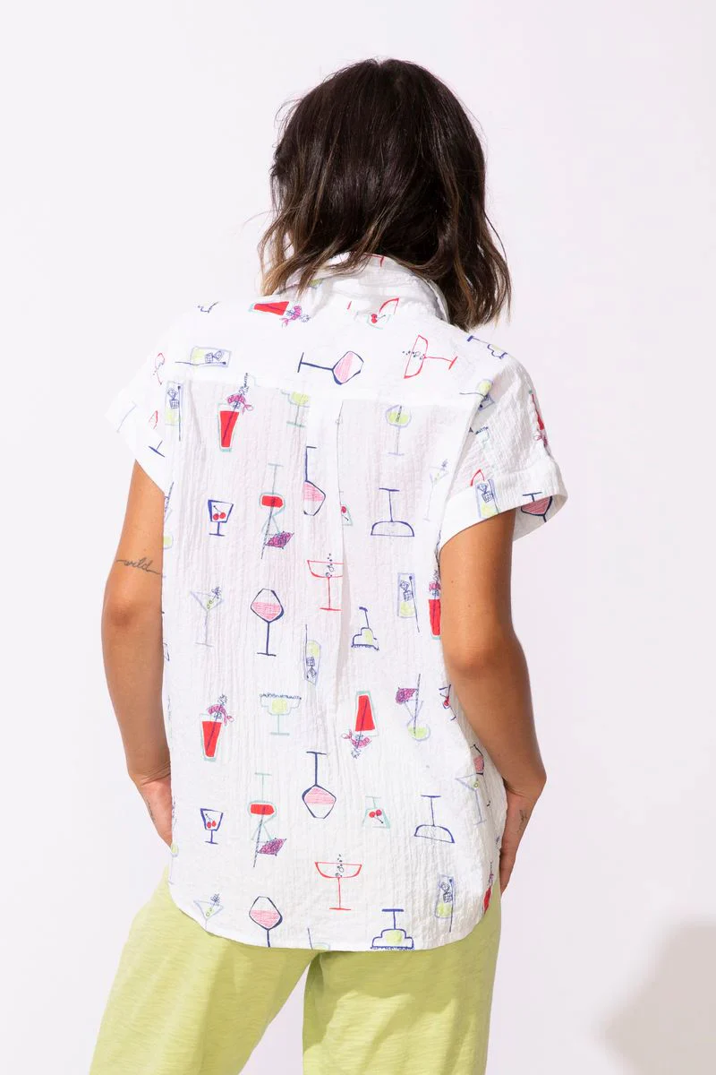 Habitat Escape-E12310-S/S Button Down Cocktails-Multi - Image 4