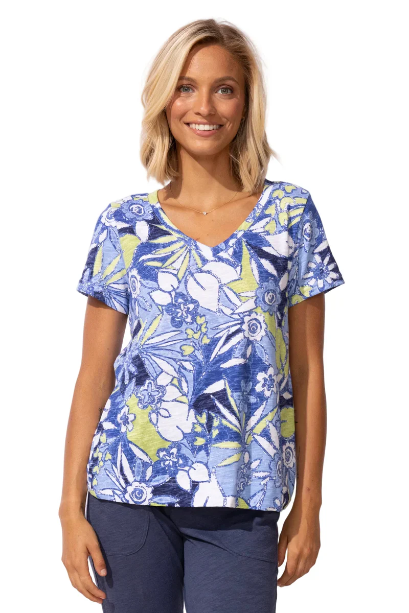 Habitat Escape-E13400-V Neck Tee-Resort - Image 2