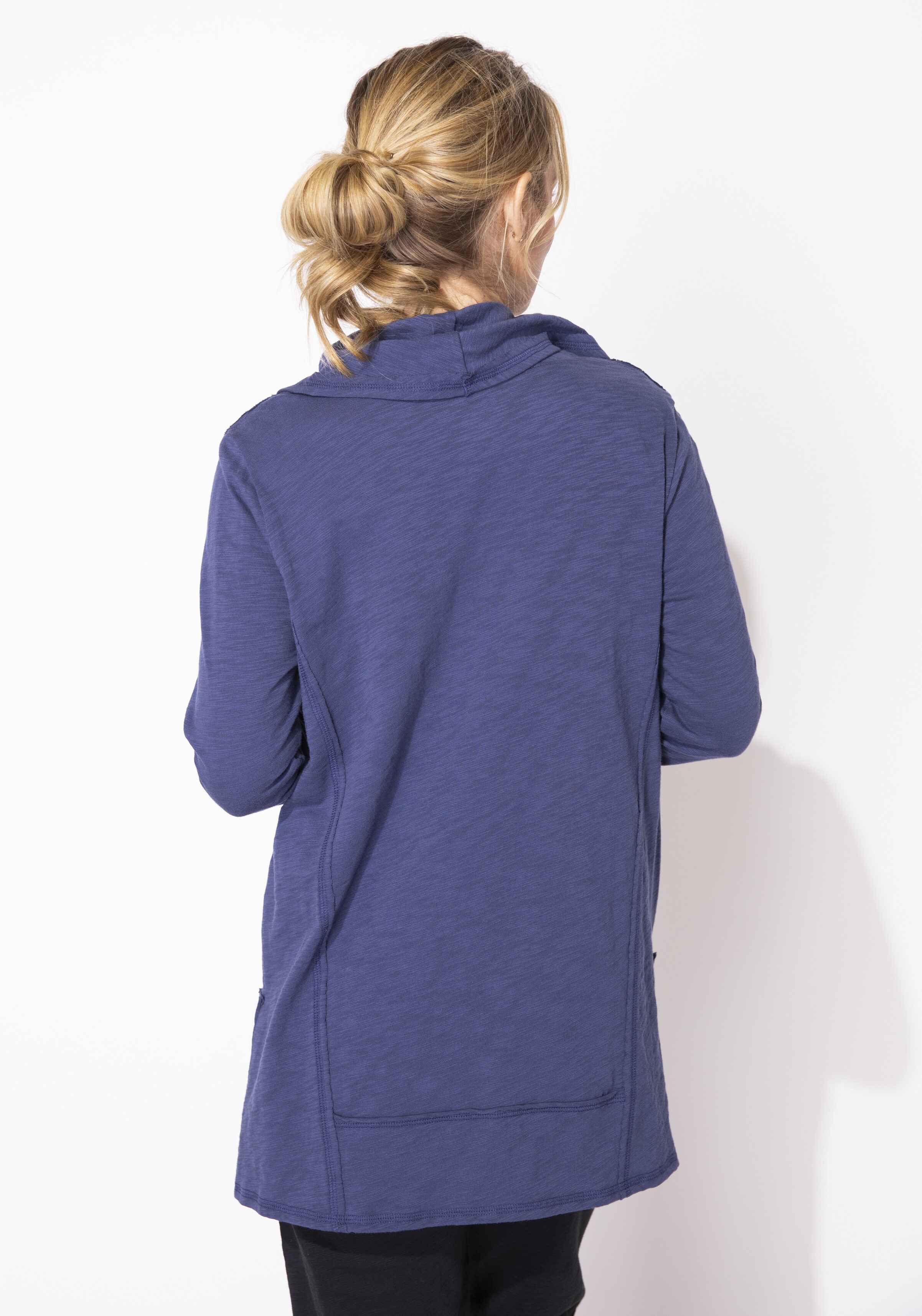 Habitat Escape -E10023-Seamed Drape Neck Tunic-Cherry - Image 2