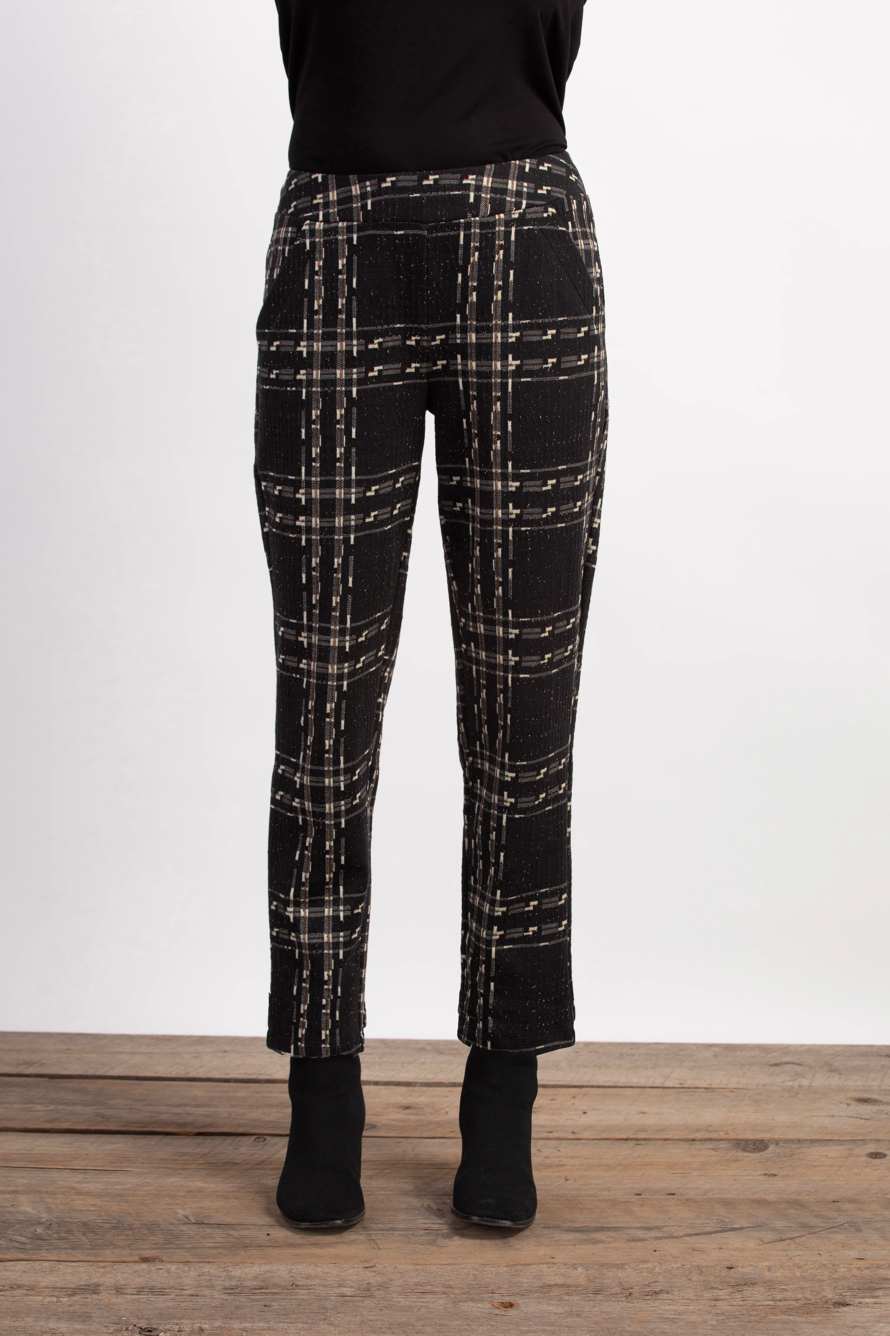 Habitat -H32363-Slim Ankle Pants-Plaid