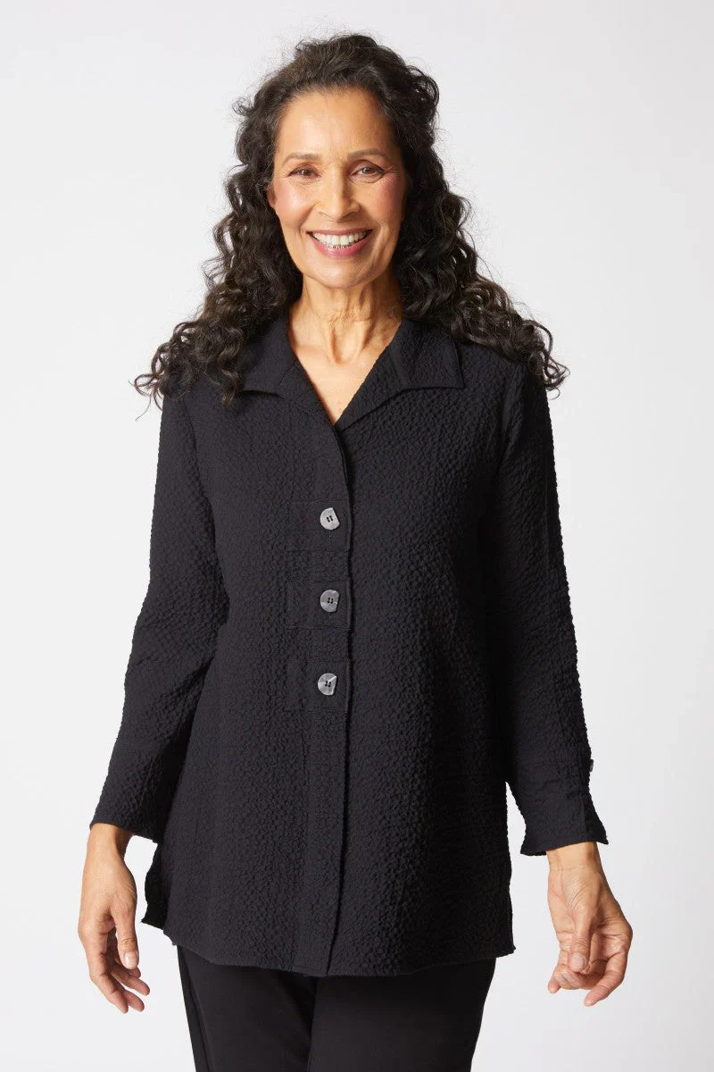 Habitat -H21350-Patch Button Tunic-Black