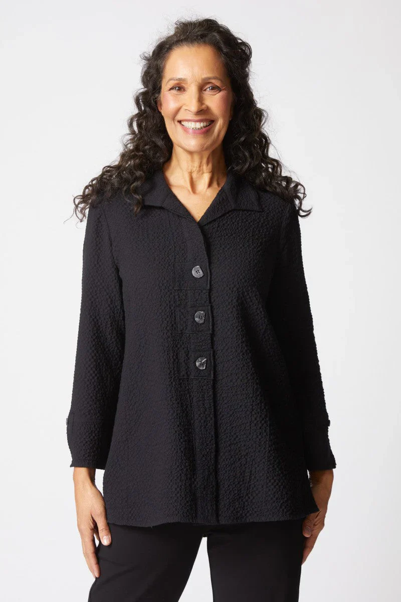 Habitat -H21350-Patch Button Tunic-Black - Image 2