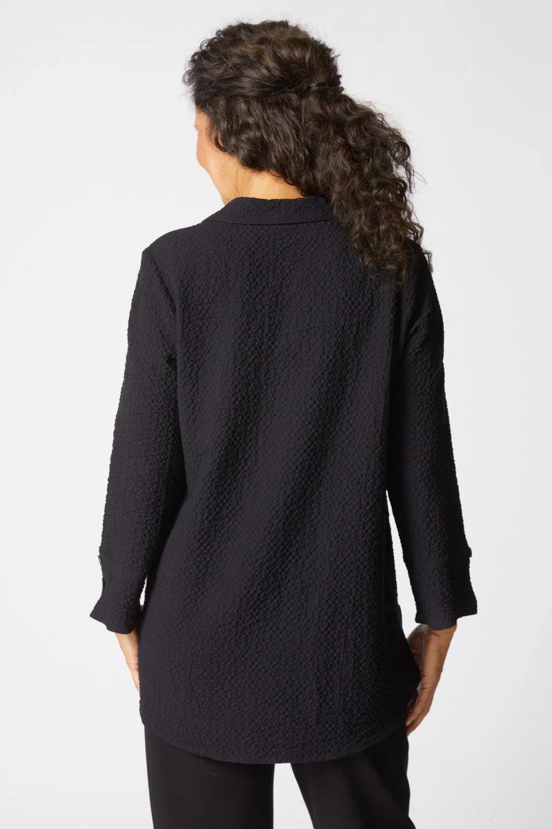 Habitat -H21350-Patch Button Tunic-Black - Image 3