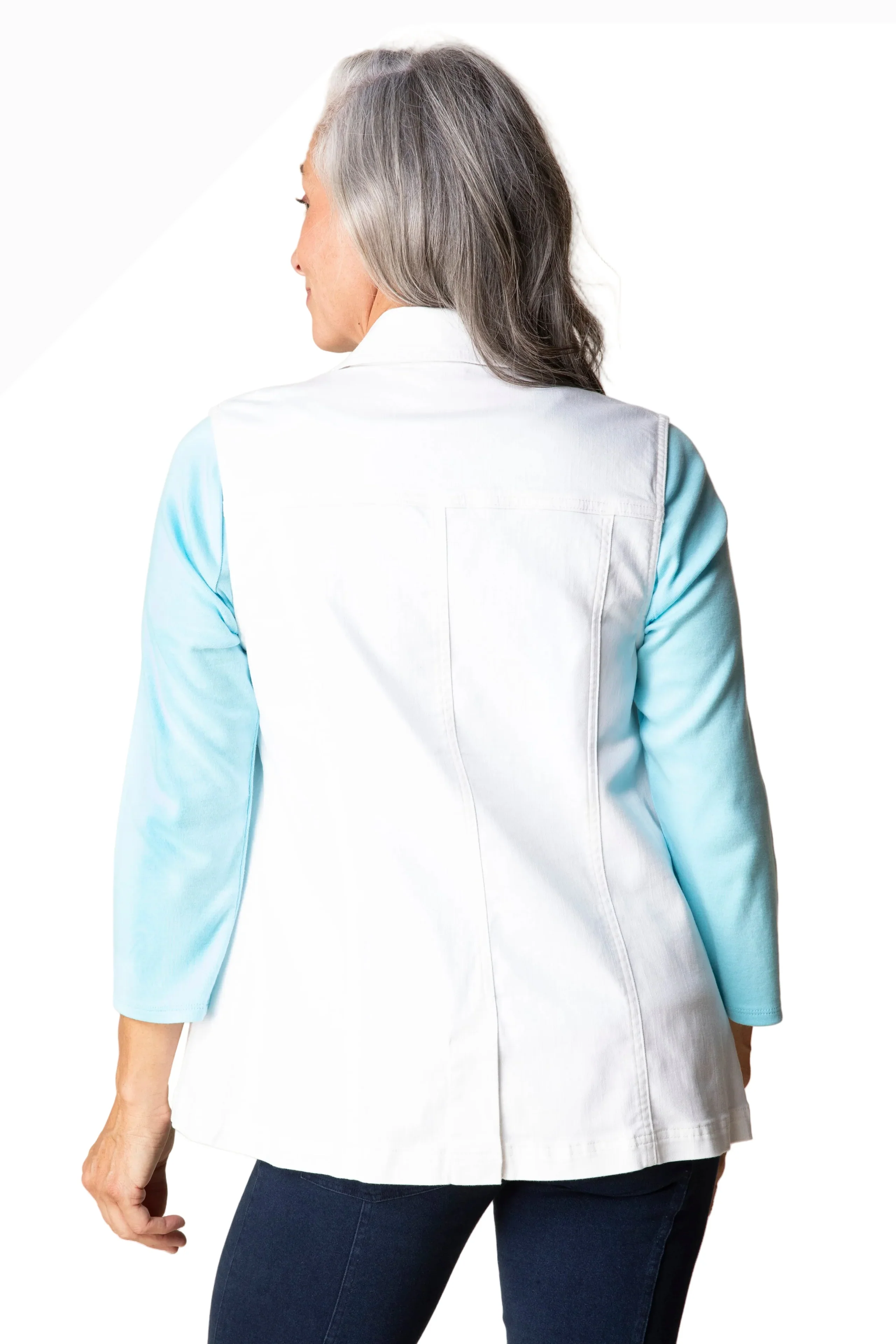 Habitat-H11425-Denim Vest-White - Image 3
