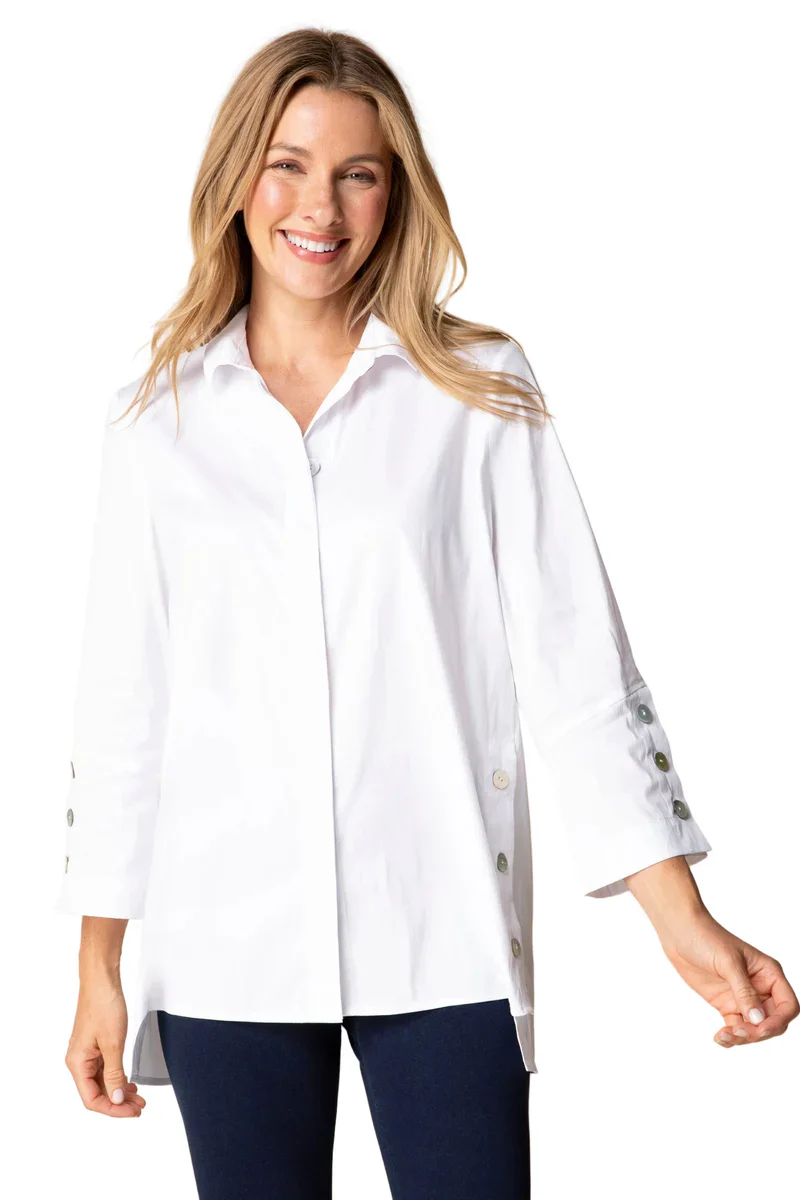 Habitat-H15021-Side Button Tunic-White